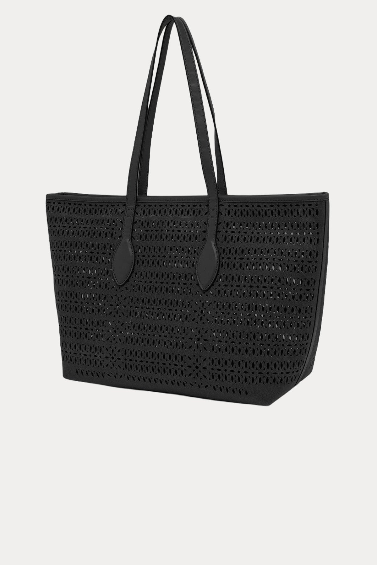 Gianni Chiarini Mashup Lazer Kesim Delikli Kanvas Omuz Çantası-Çanta-Libas