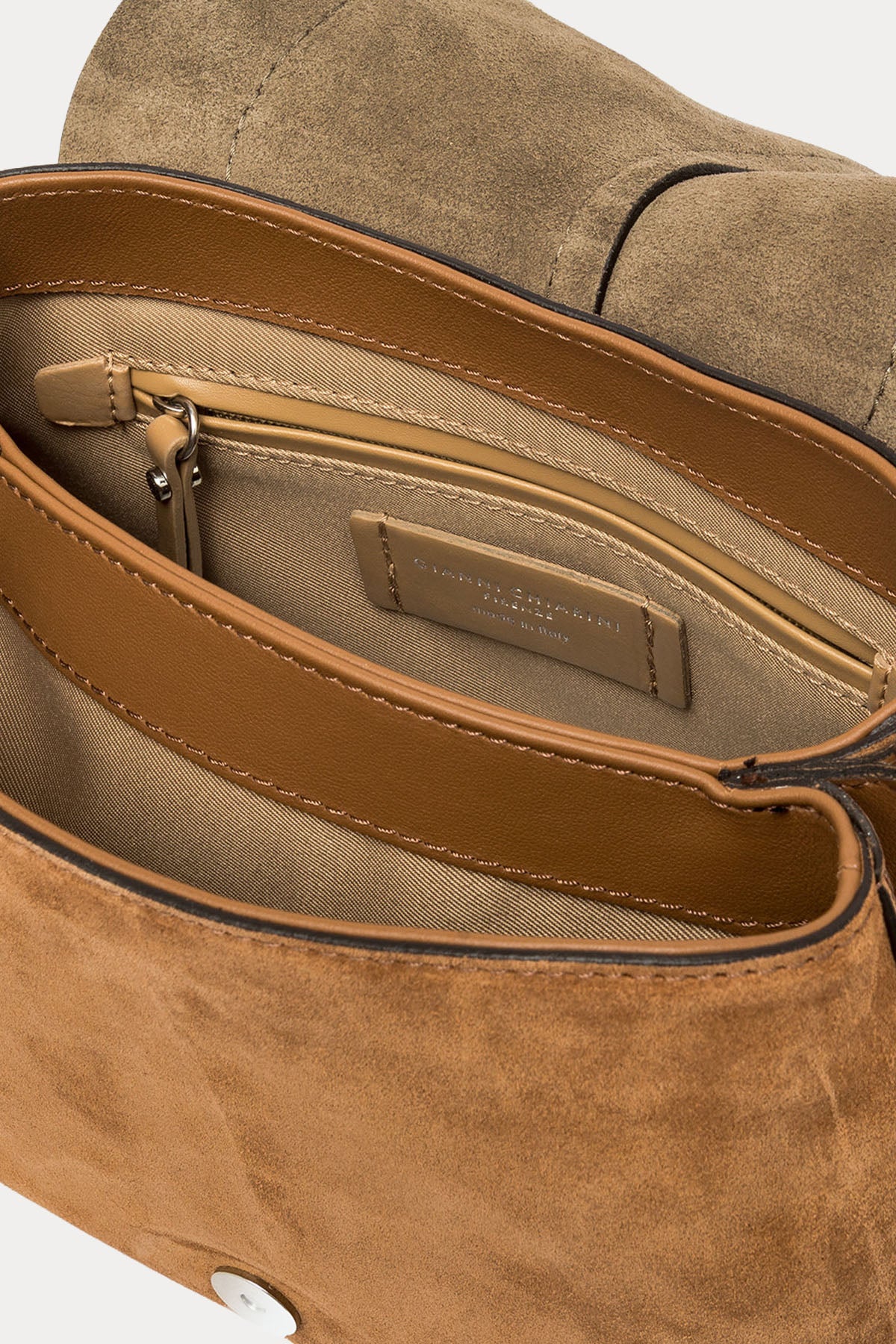 Gianni Chiarini Helena Round Troklu Süet Omuz Çantası-Çanta-Libas
