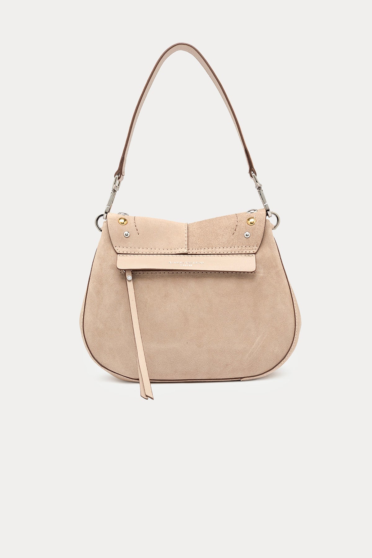 Gianni Chiarini Helena Round Troklu Süet Omuz Çantası-Çanta-Libas