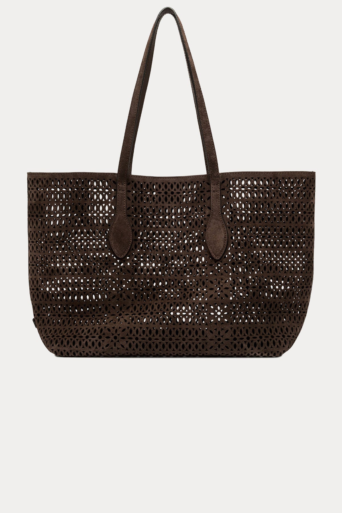 Gianni Chiarini Mashup Süet Lazer Kesim Delikli Shopping Bag Çanta-Çanta-Libas
