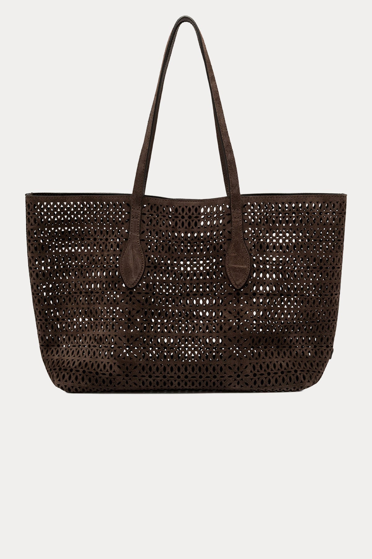 Gianni Chiarini Mashup Süet Lazer Kesim Delikli Shopping Bag Çanta-Çanta-Libas
