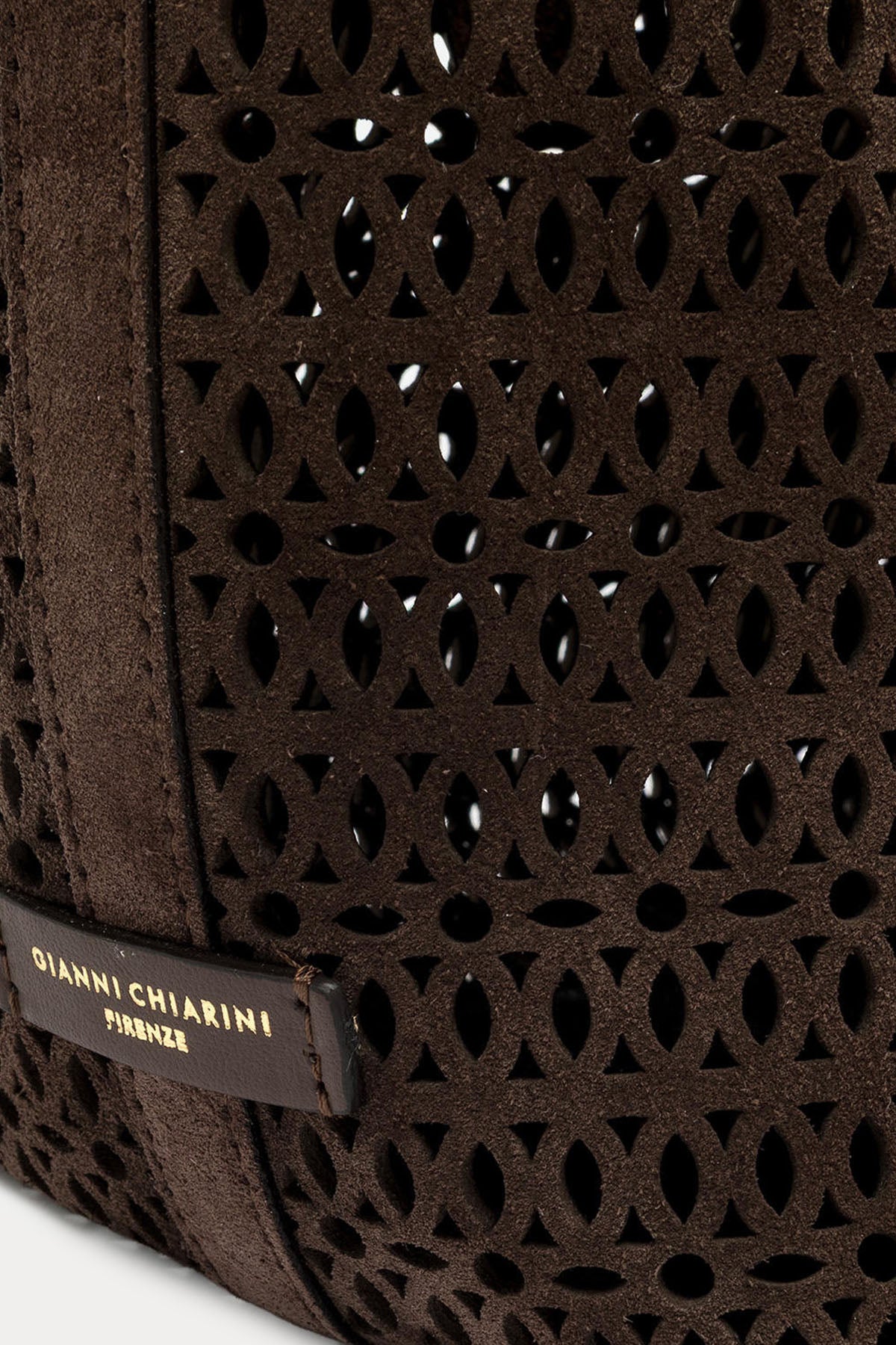 Gianni Chiarini Mashup Süet Lazer Kesim Delikli Shopping Bag Çanta-Çanta-Libas