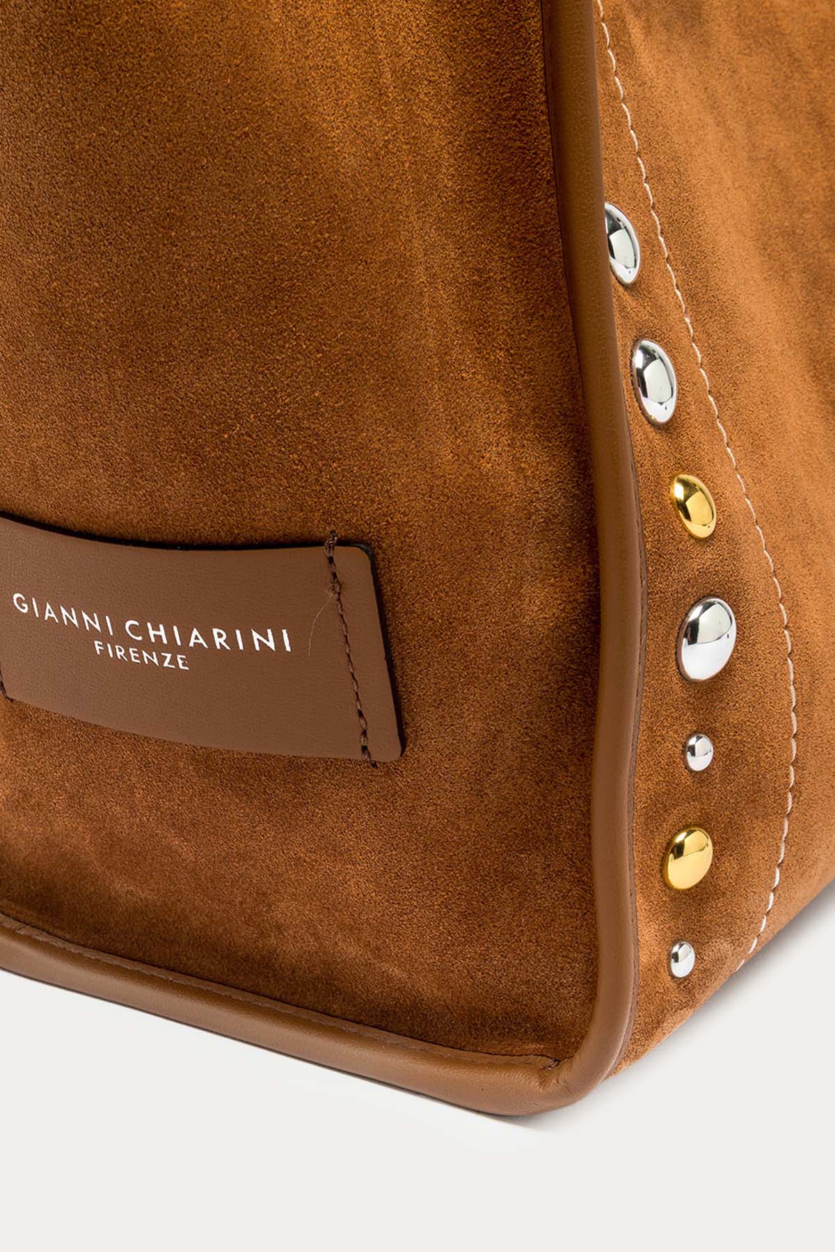 Gianni Chiarini Marcella Troklu Süet Omuz Çantası-Çanta-Libas