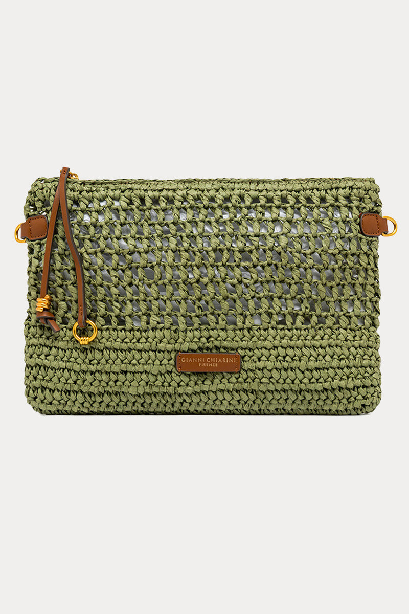 Gianni Chiarini Nefeli Hasır Örgü Clutch Çanta-Çanta-Libas