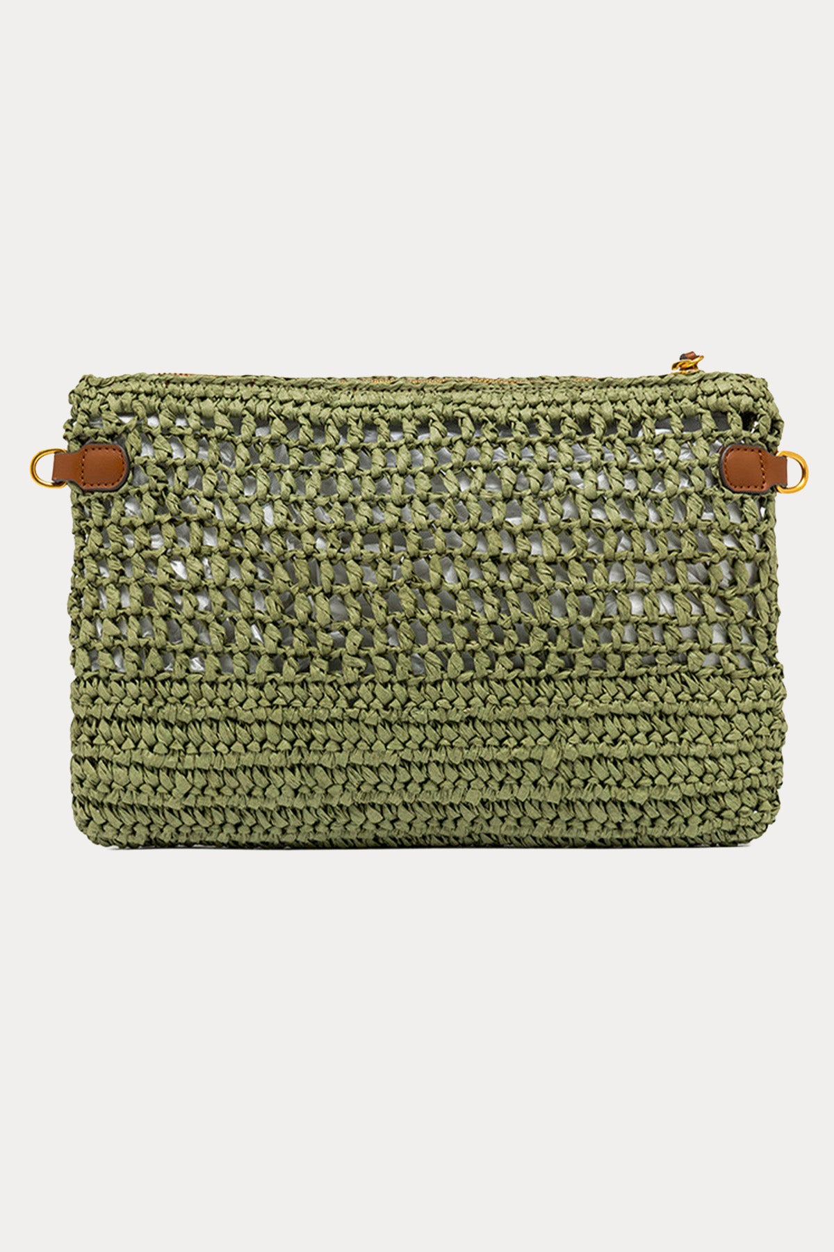 Gianni Chiarini Nefeli Hasır Örgü Clutch Çanta-Çanta-Libas