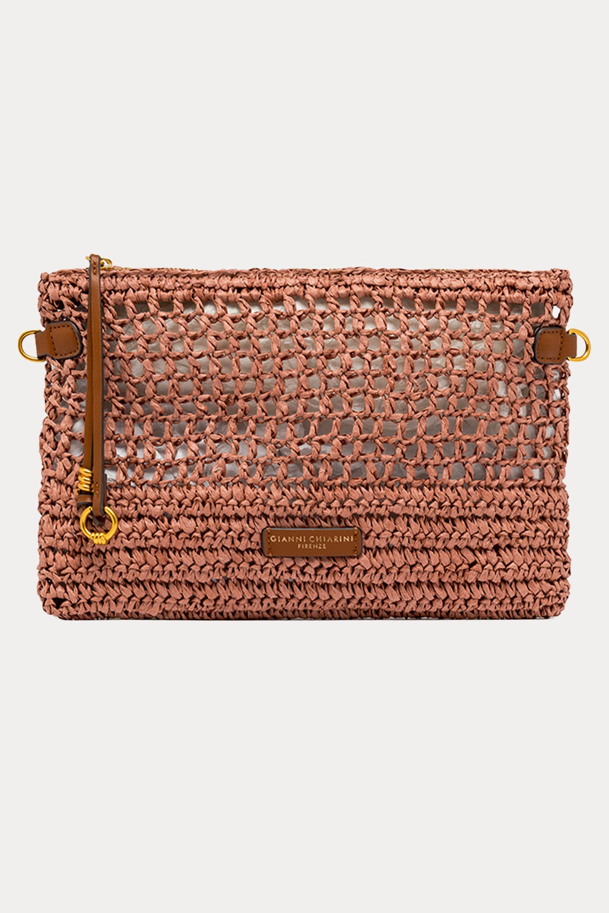 Gianni Chiarini Nefeli Hasır Örgü Clutch Çanta-Çanta-Libas