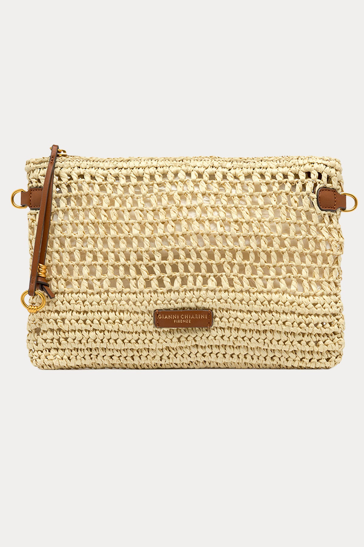 Gianni Chiarini Nefeli Hasır Örgü Clutch Çanta-Çanta-Libas