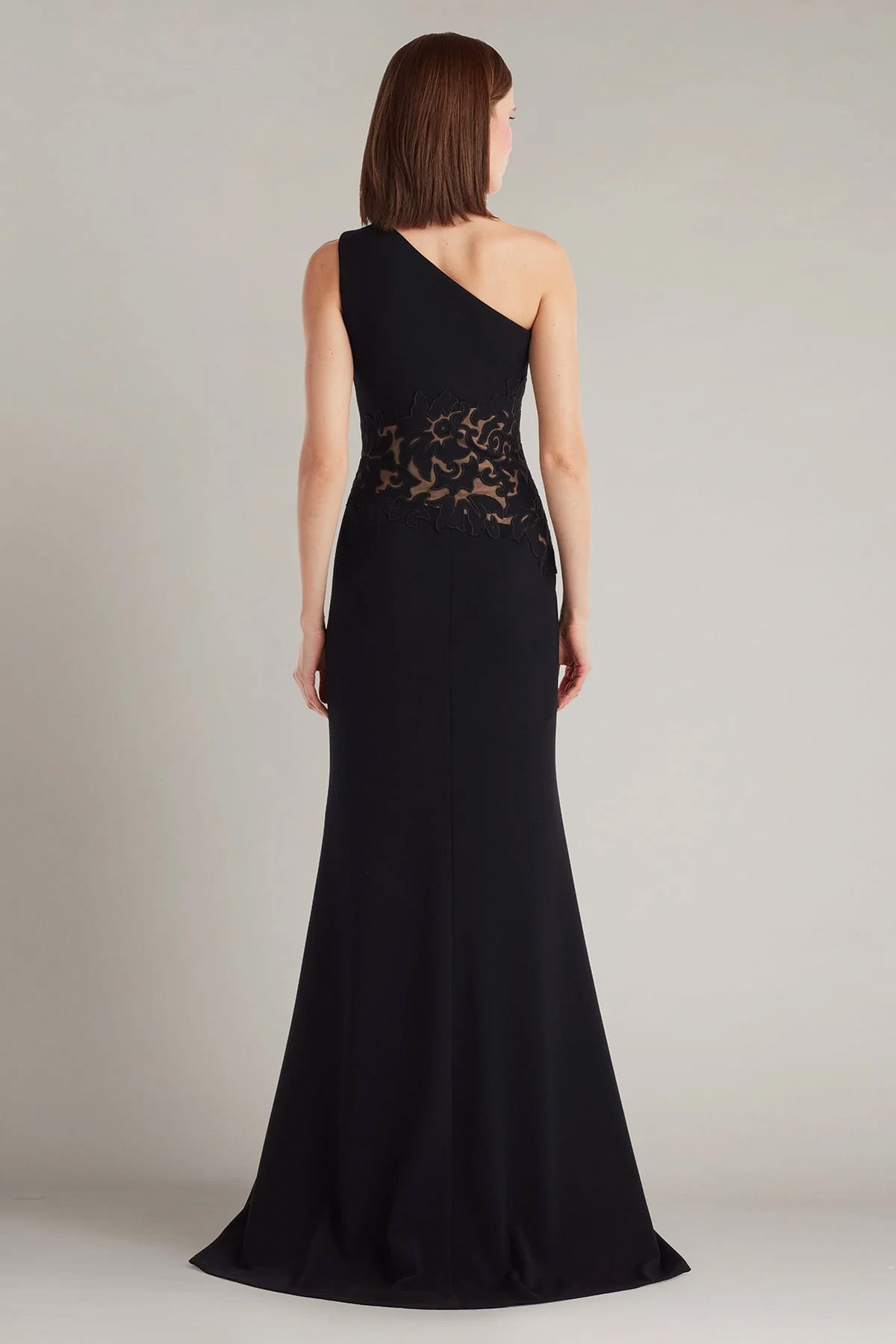 Tadashi Shoji Slim Fit Tek Omuz Maxi Abiye Elbise
