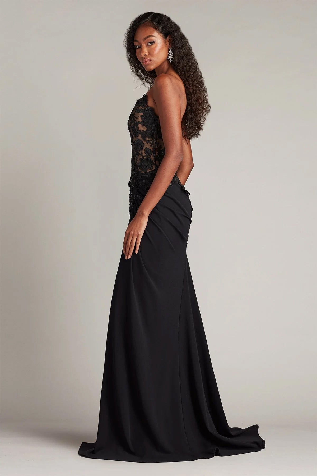 Tadashi Shoji Slim Fit Straplez Maxi Abiye Elbise
