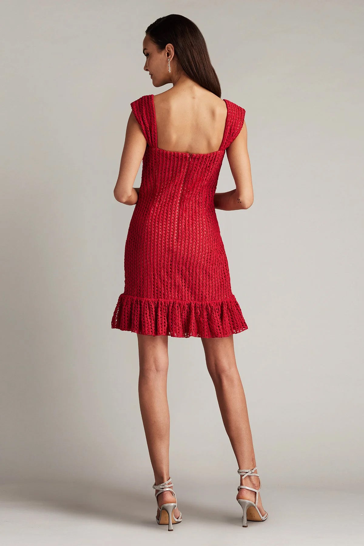 Tadashi Shoji Slim Fit Mini İpek Abiye Elbise