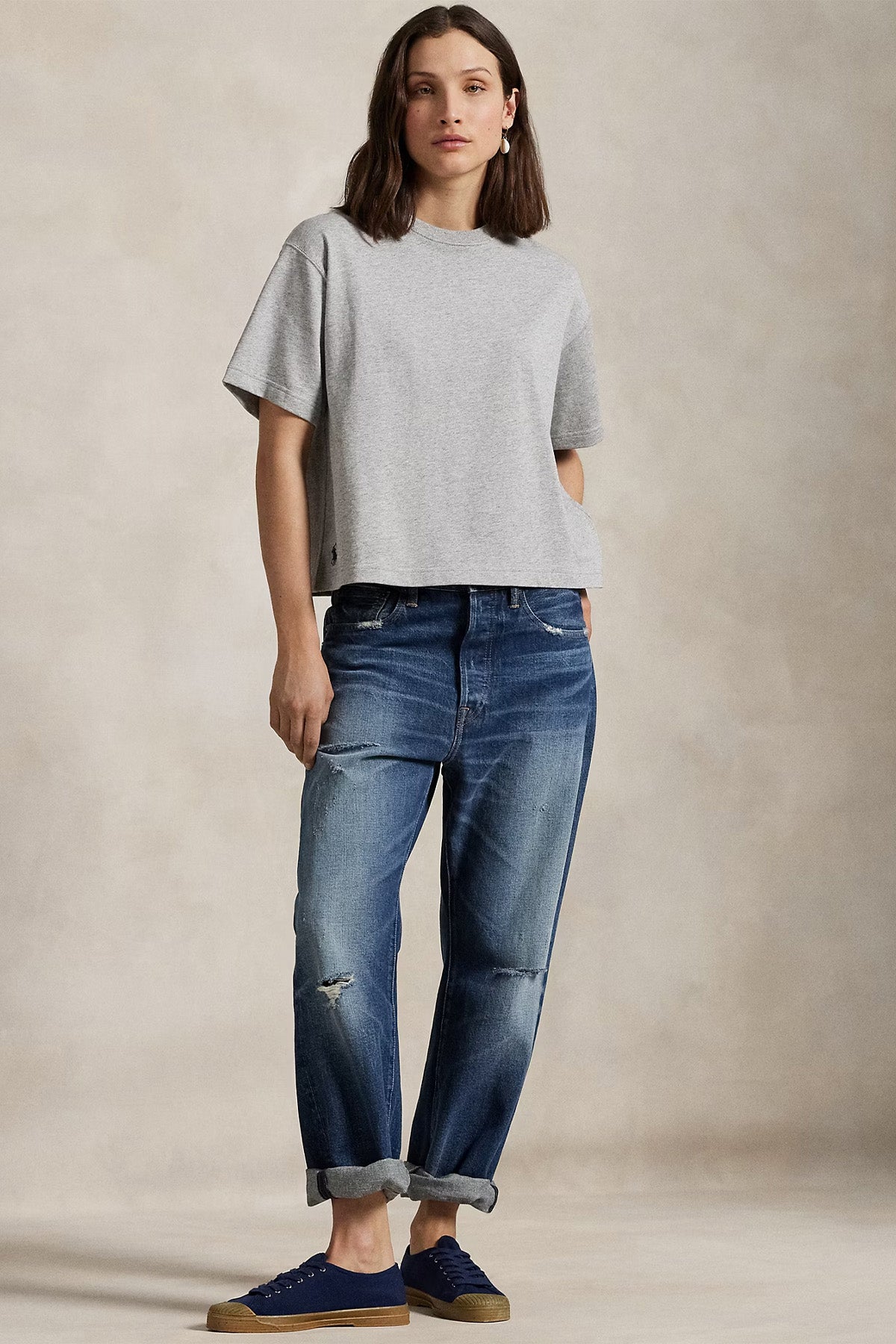 Polo Ralph Lauren Relaxed Crop Fit Pony Logolu T-shirt