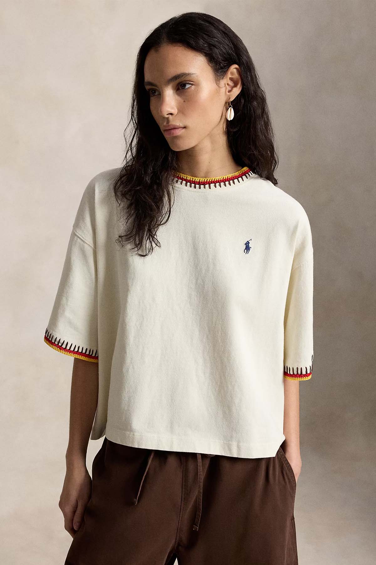 Polo Ralph Lauren Regular Fit Kontrast Nakış Detaylı T-shirt