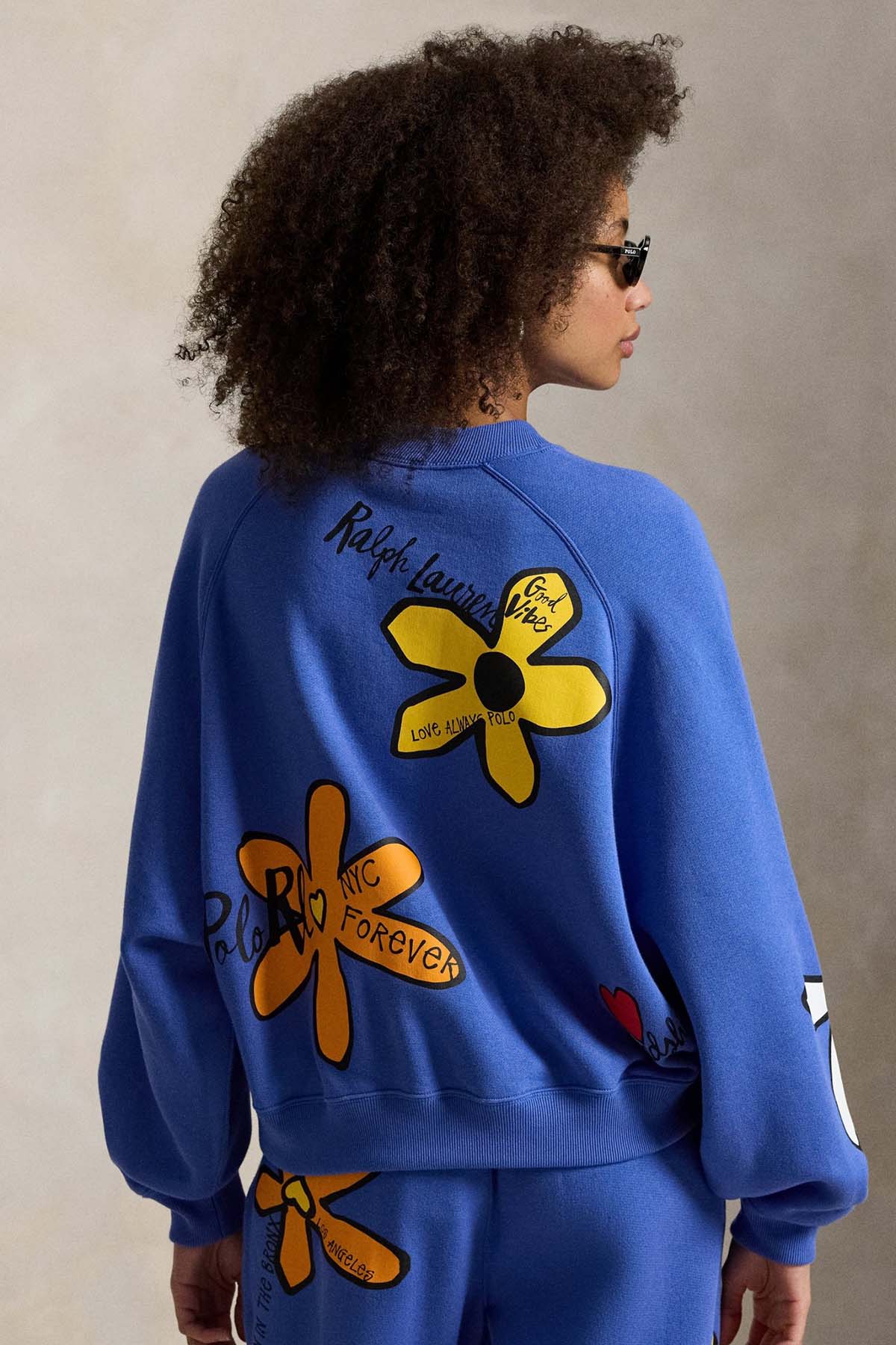 Polo Ralph Lauren Relaxed Fit Çiçek Desenli Şardonlu Sweatshirt-Sweatshirt-Libas