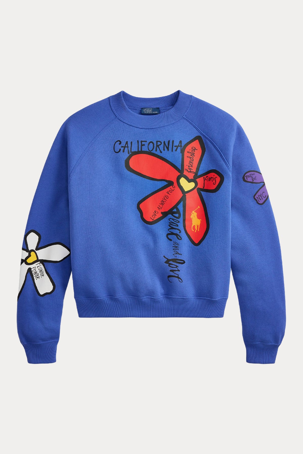 Polo Ralph Lauren Relaxed Fit Çiçek Desenli Şardonlu Sweatshirt-Sweatshirt-Libas