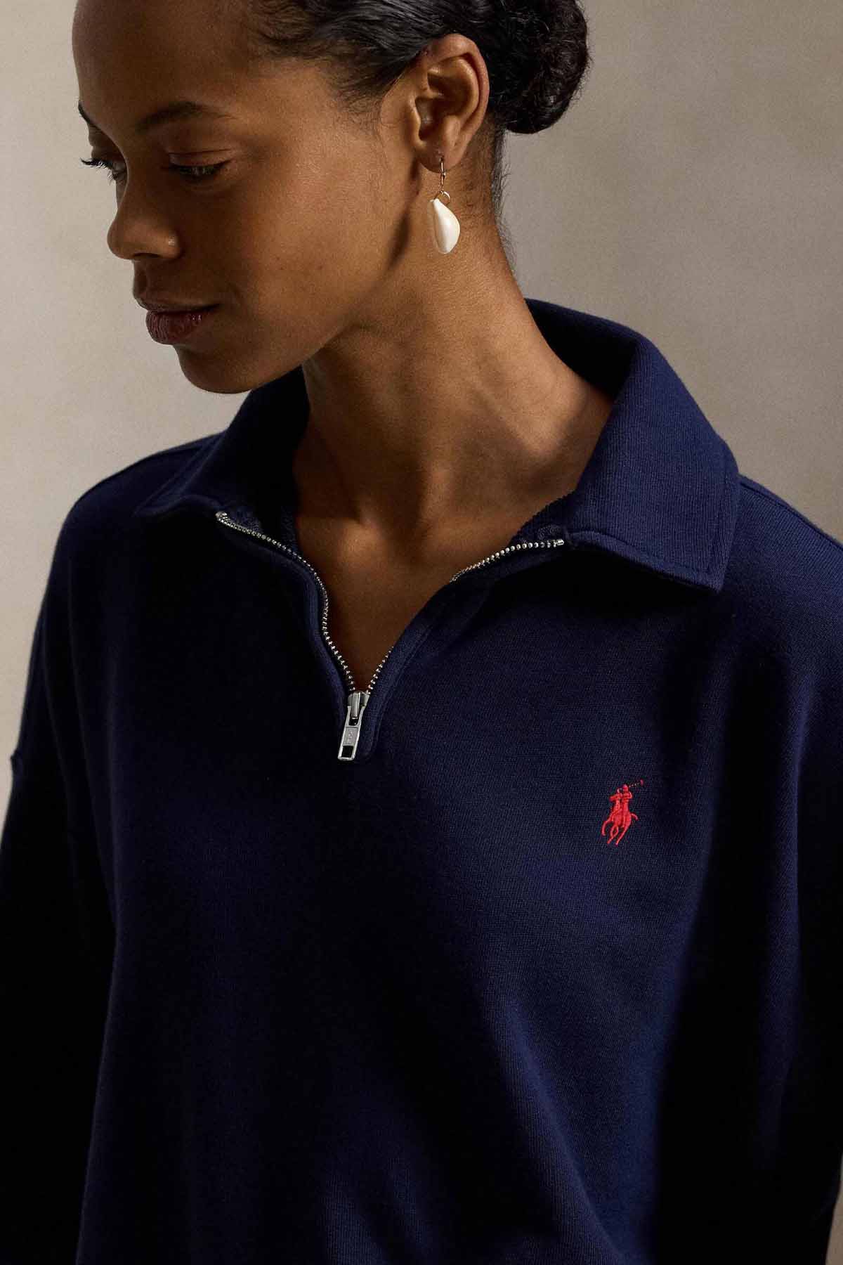Polo Ralph Lauren Relaxed Fit Fermuarlı Polo Yaka Sweatshirt