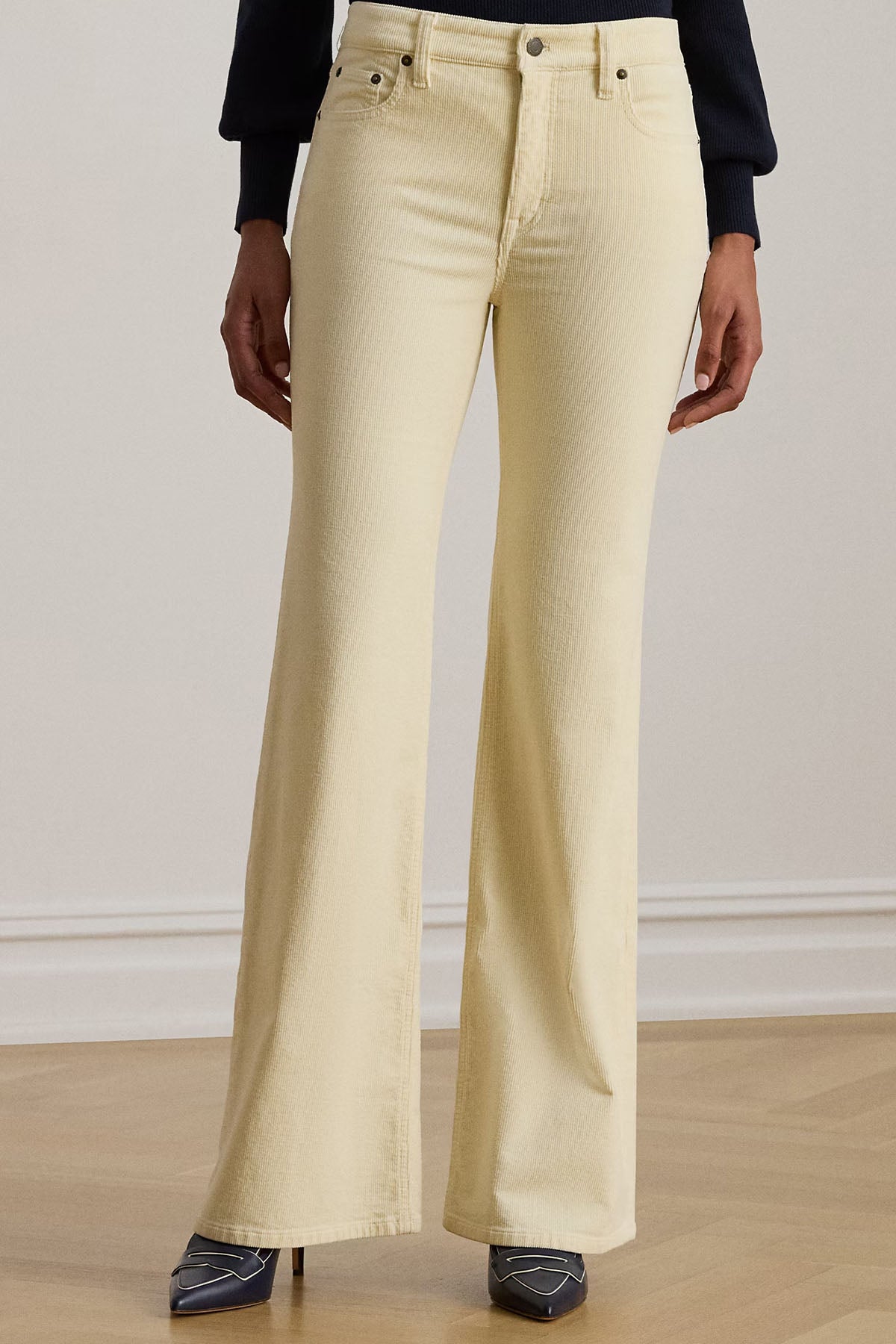 Polo Ralph Lauren Yüksek Bel Flare Fitilli Kadife Pantolon