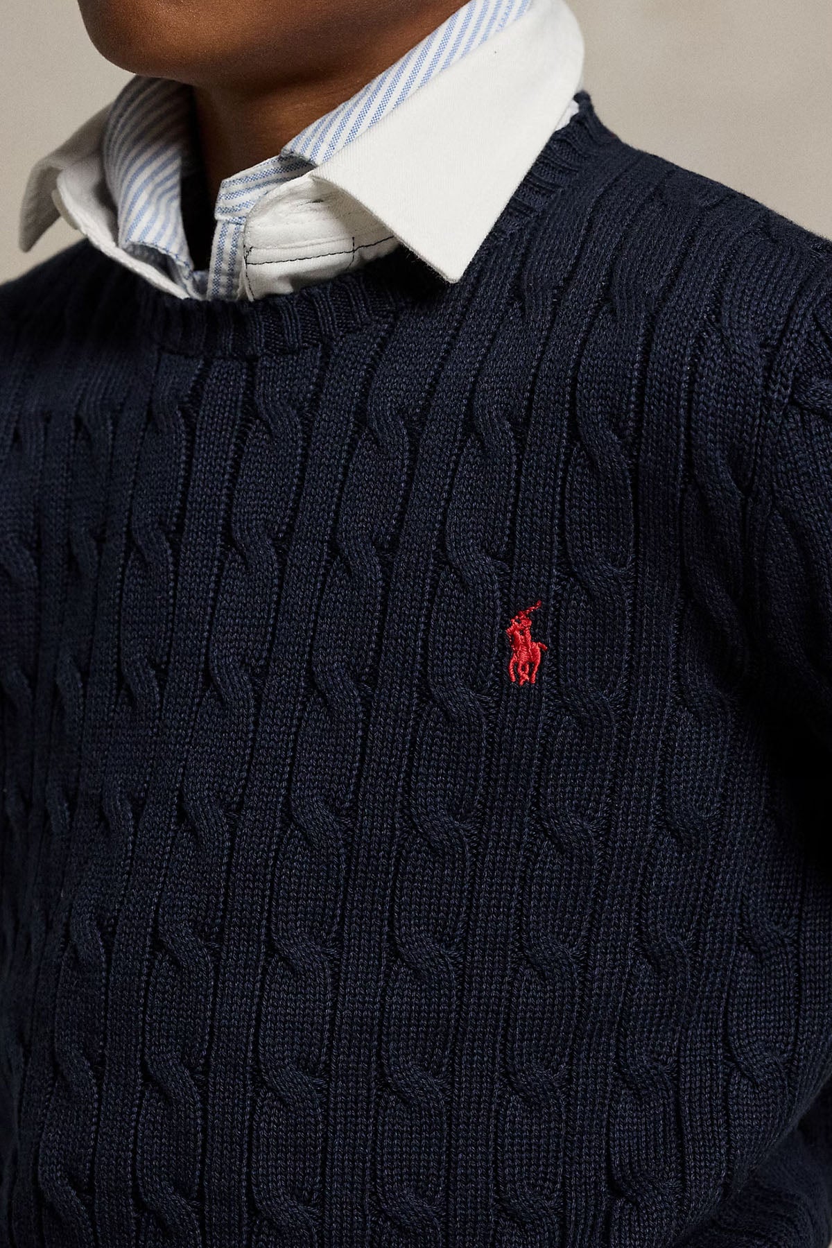 Polo Ralph Lauren Kids S-L Beden Unisex Çocuk Saç Örgü Triko