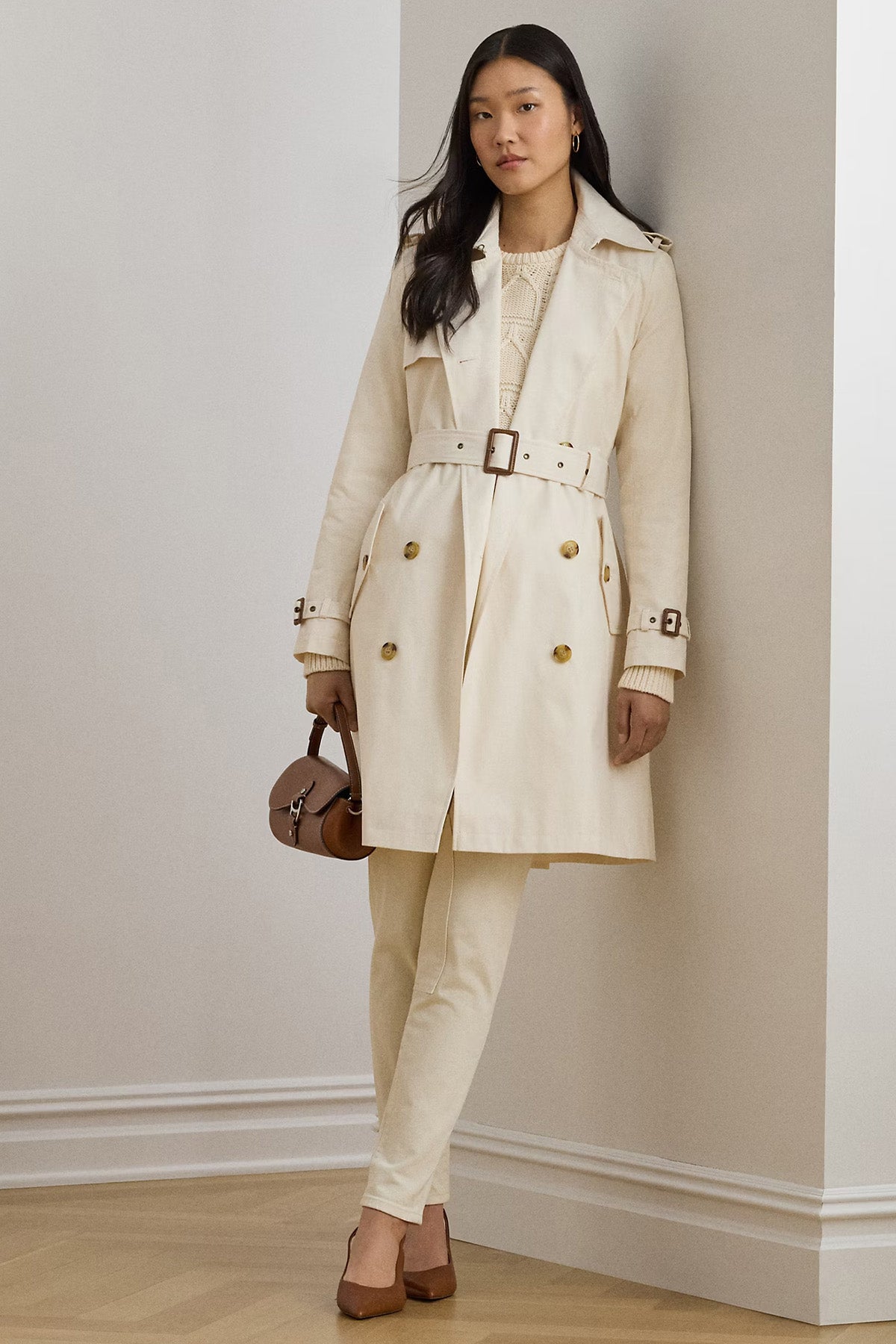 Polo Ralph Lauren Kruvaze Kemerli Trençkot