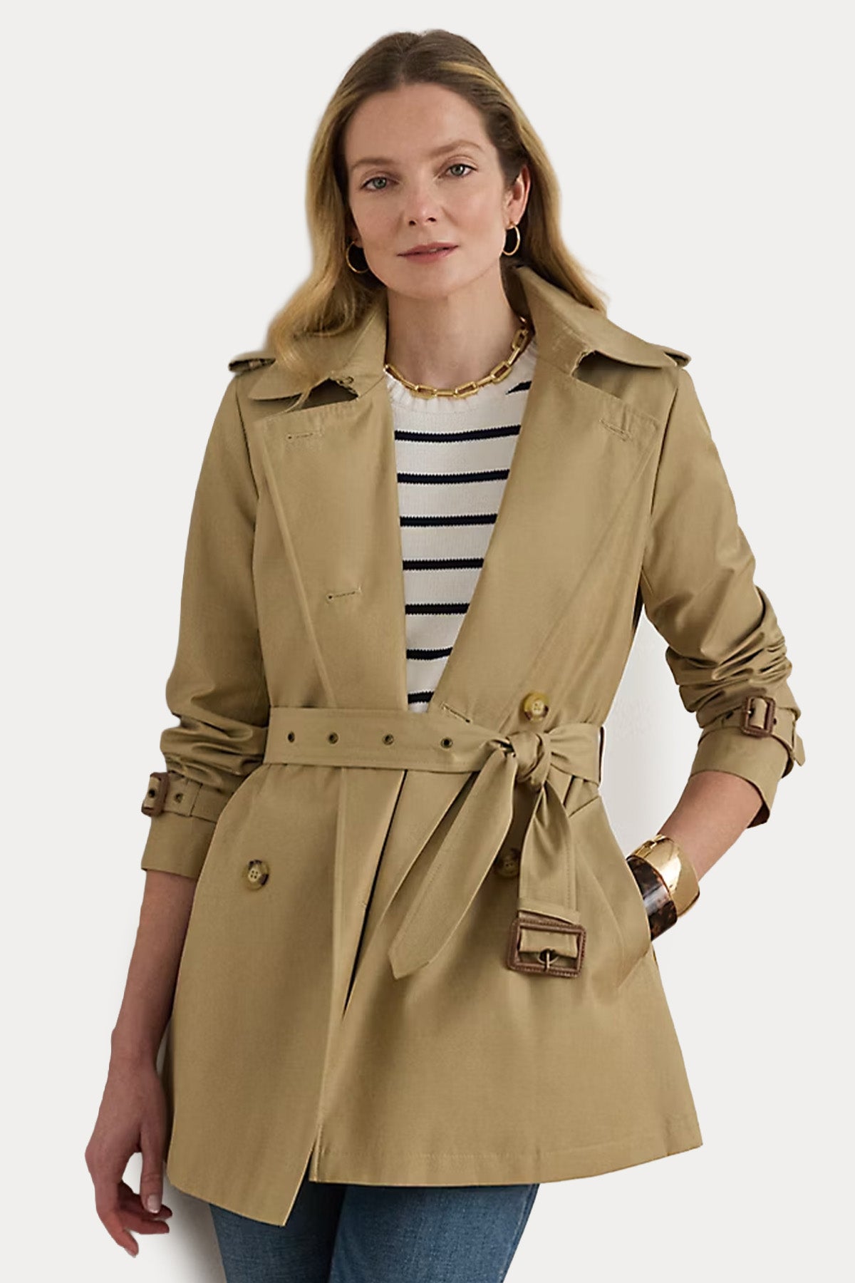 Polo Ralph Lauren Kruvaze Kemerli Trençkot