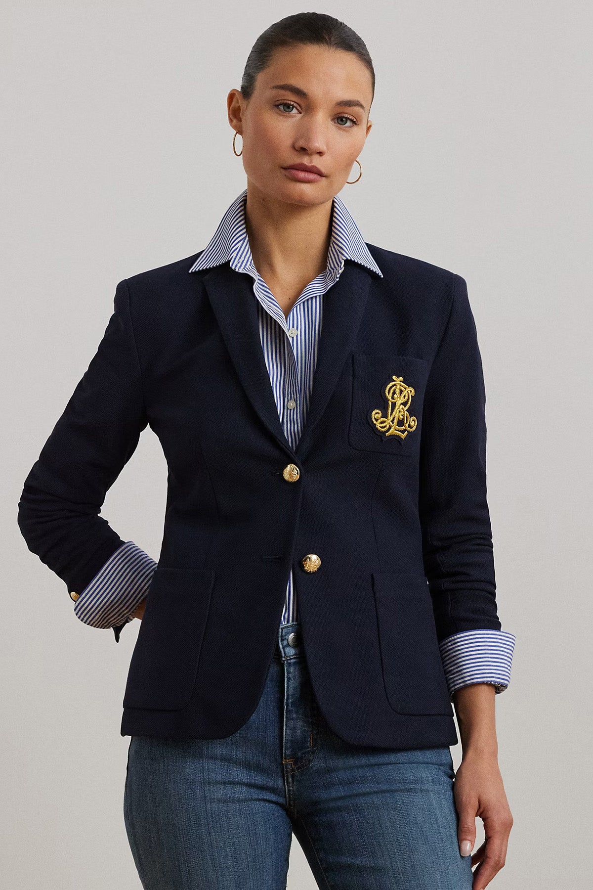 Polo Ralph Lauren Slim Fit Nakış Logolu Spor Cepli Blazer Ceket-Ceket-Libas
