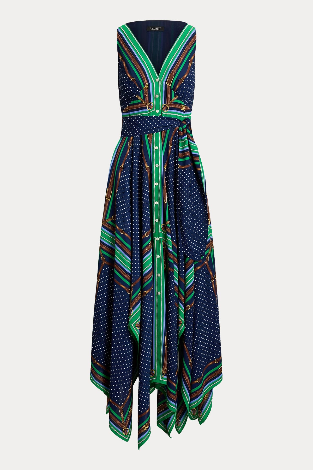 Polo Ralph Lauren V Yaka Maxi Gömlek Elbise