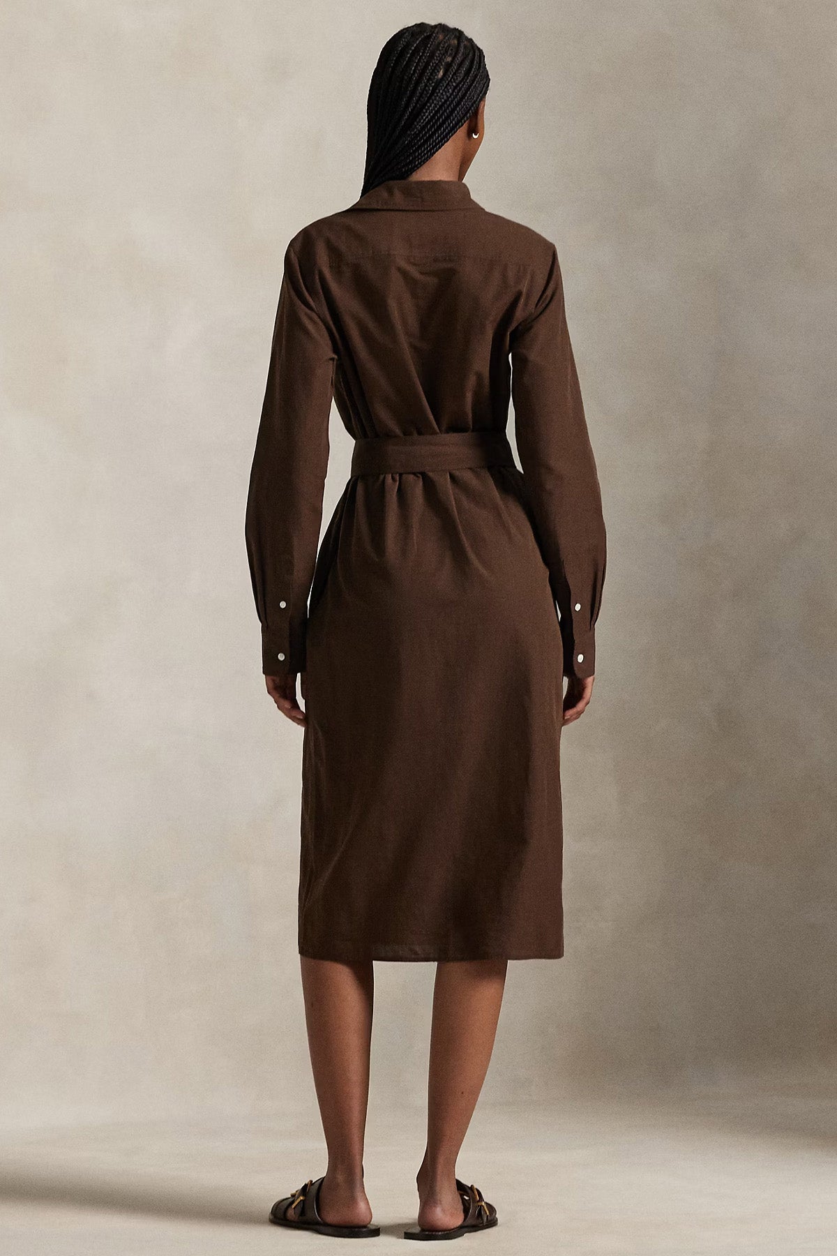 Polo Ralph Lauren Straight Fit Keten Midi Gömlek Elbise