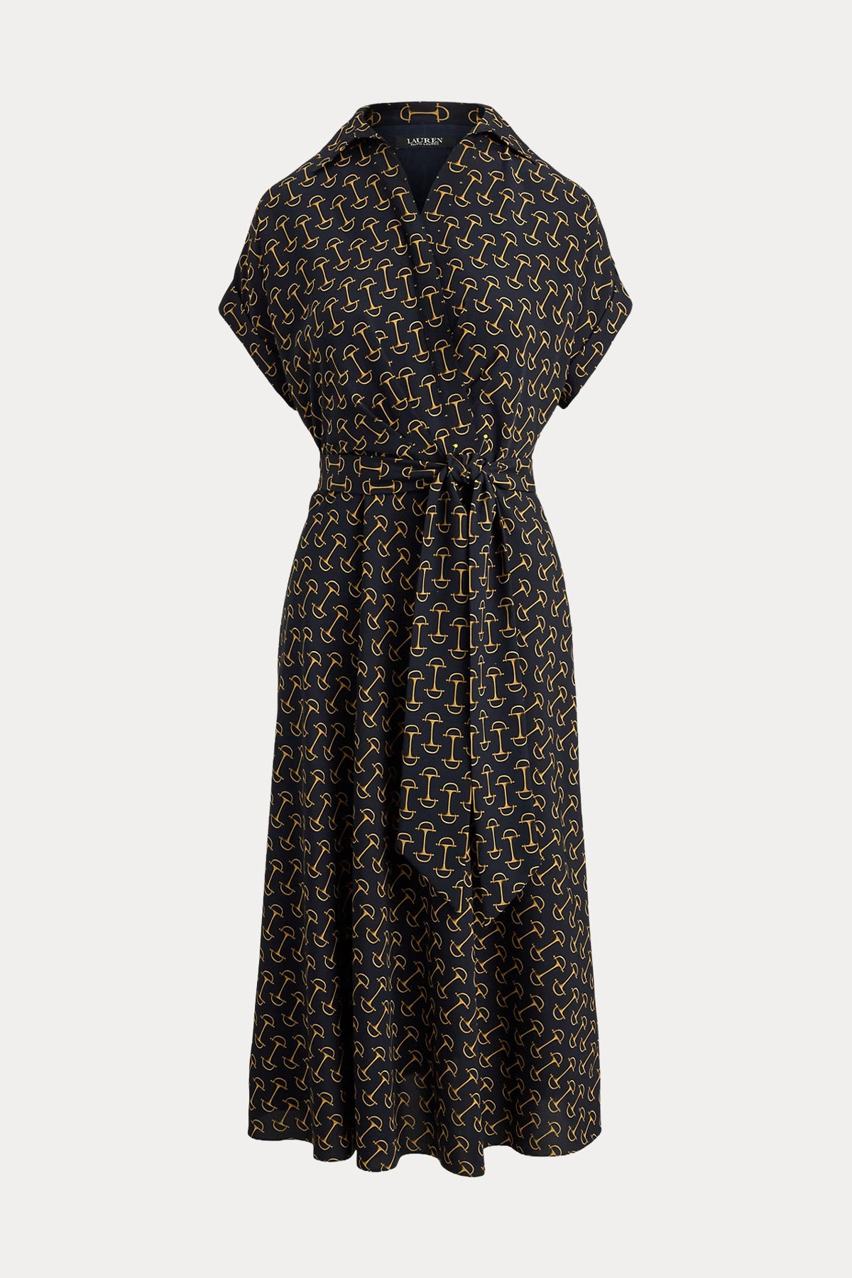 Polo Ralph Lauren Kemerli Kruvaze Midi Elbise