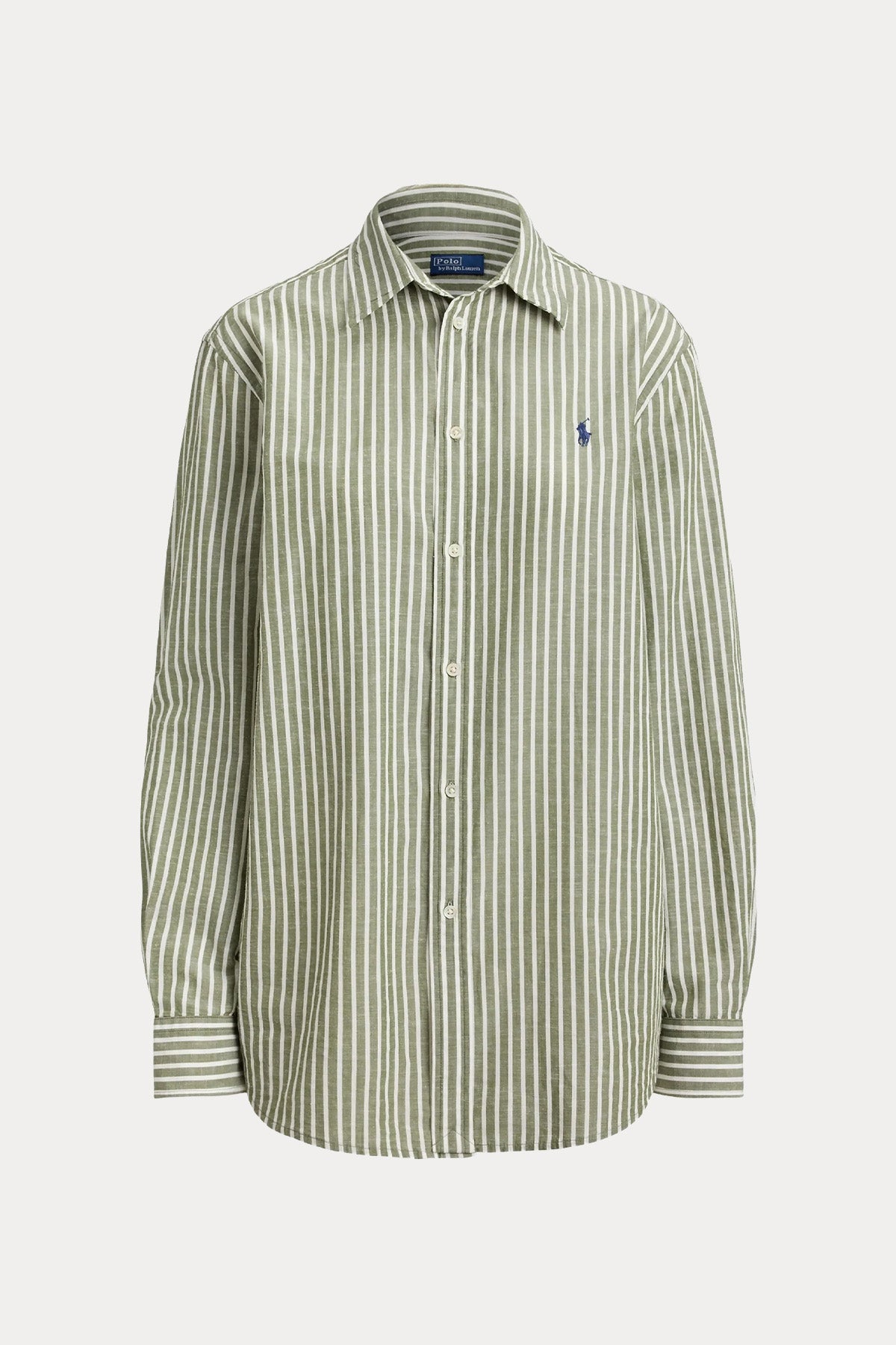 Polo Ralph Lauren Classic Fit Çizgili Keten Gömlek