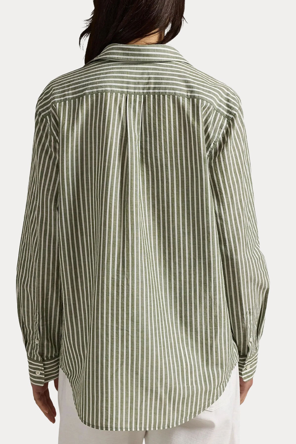 Polo Ralph Lauren Classic Fit Çizgili Keten Gömlek