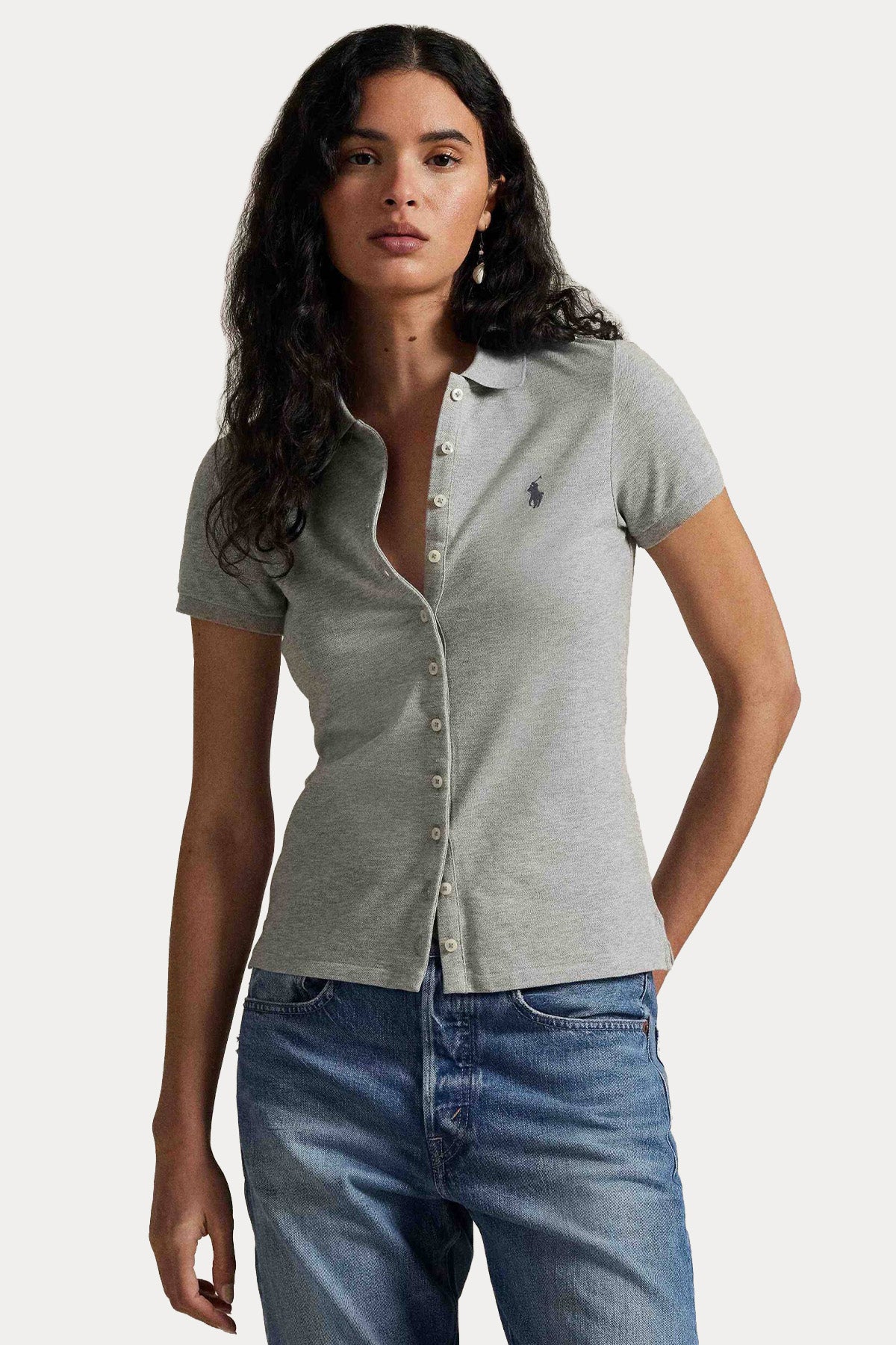 Polo Ralph Lauren Polo Yaka Pony Logolu Streç T-shirt Gömlek