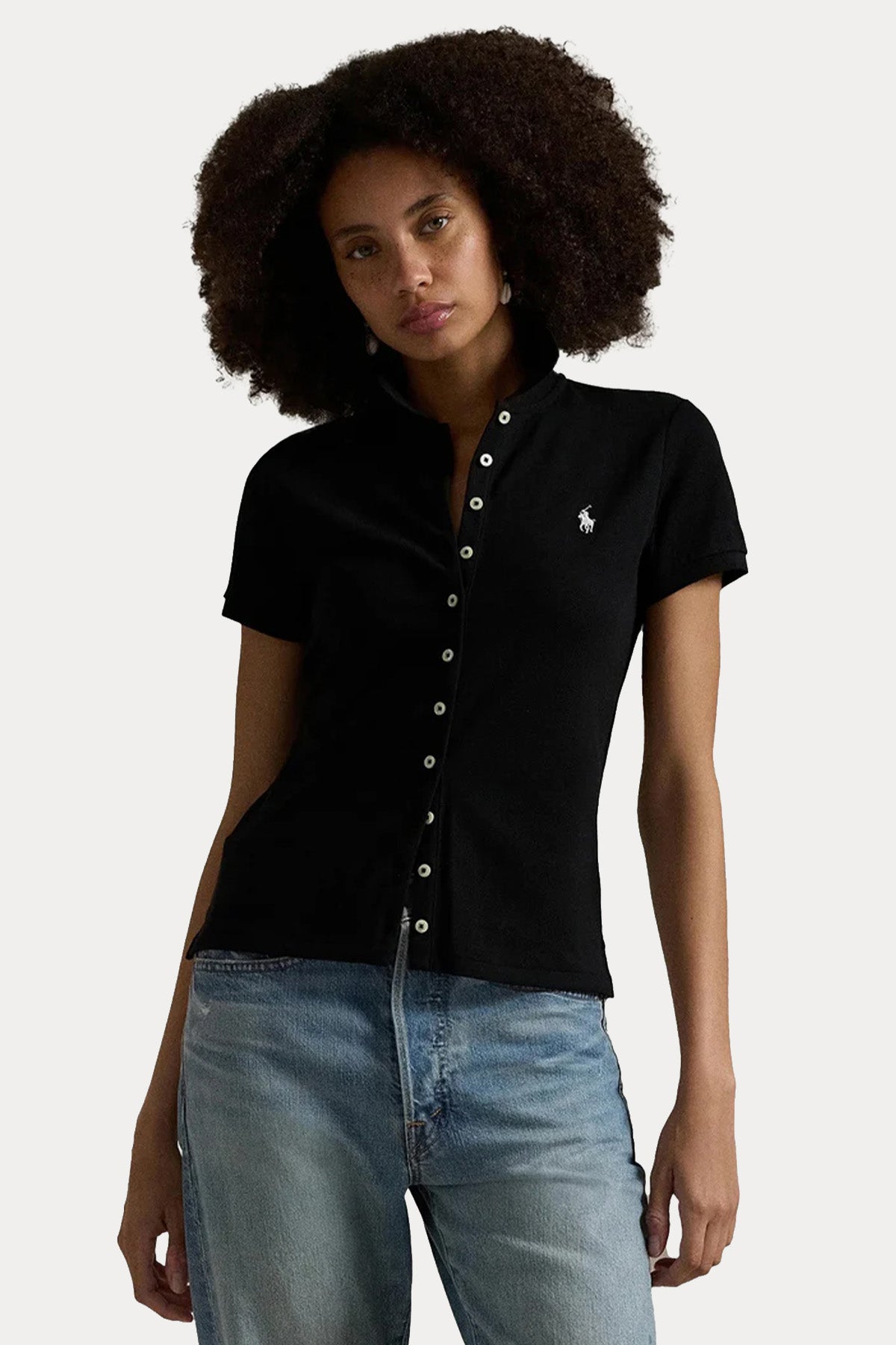 Polo Ralph Lauren Polo Yaka Pony Logolu Streç T-shirt Gömlek