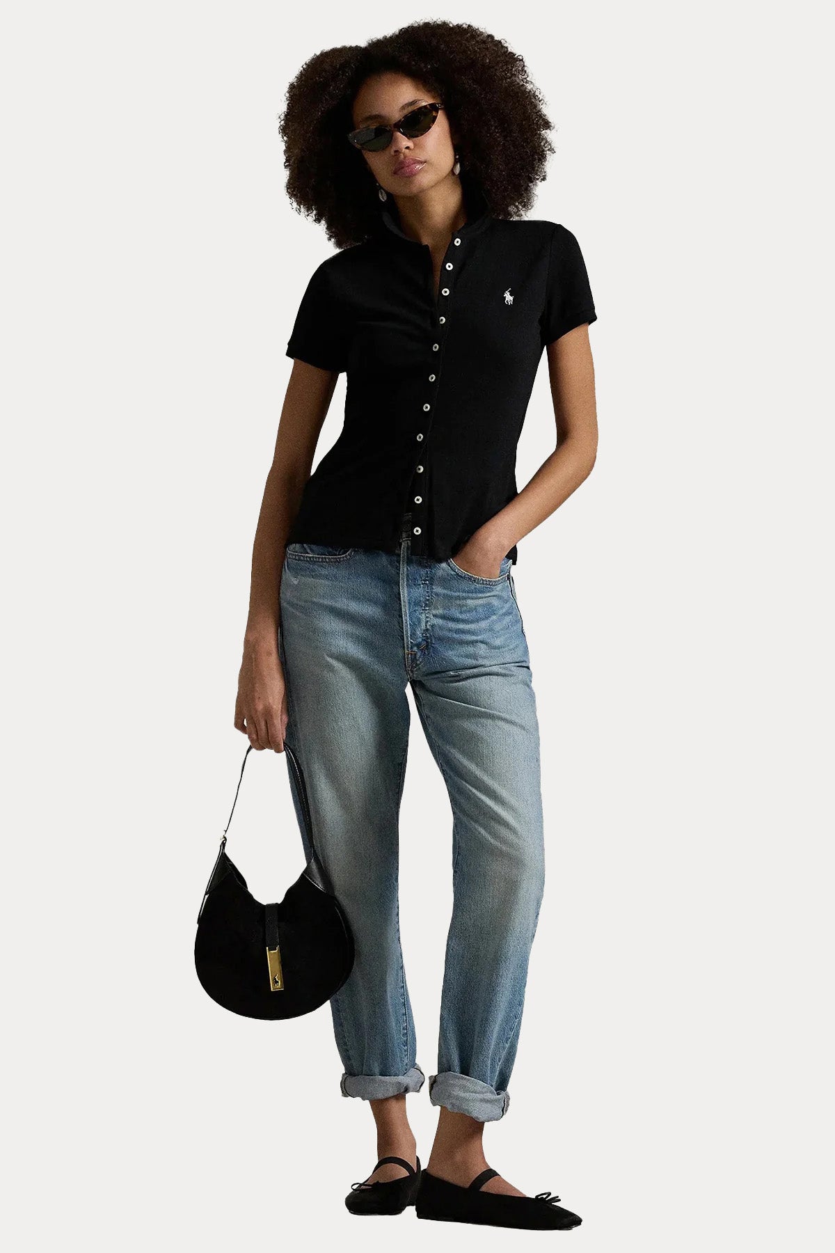 Polo Ralph Lauren Polo Yaka Pony Logolu Streç T-shirt Gömlek