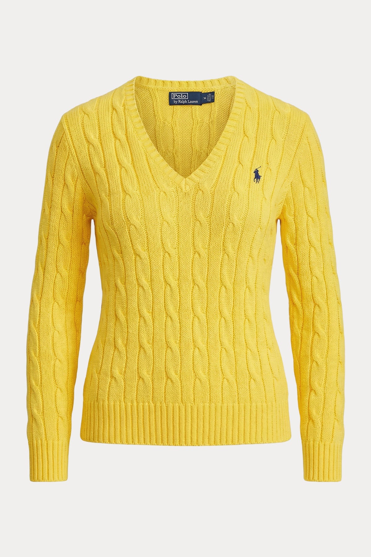 Polo Ralph Lauren Slim Fit V Yaka Saç Örgü Triko