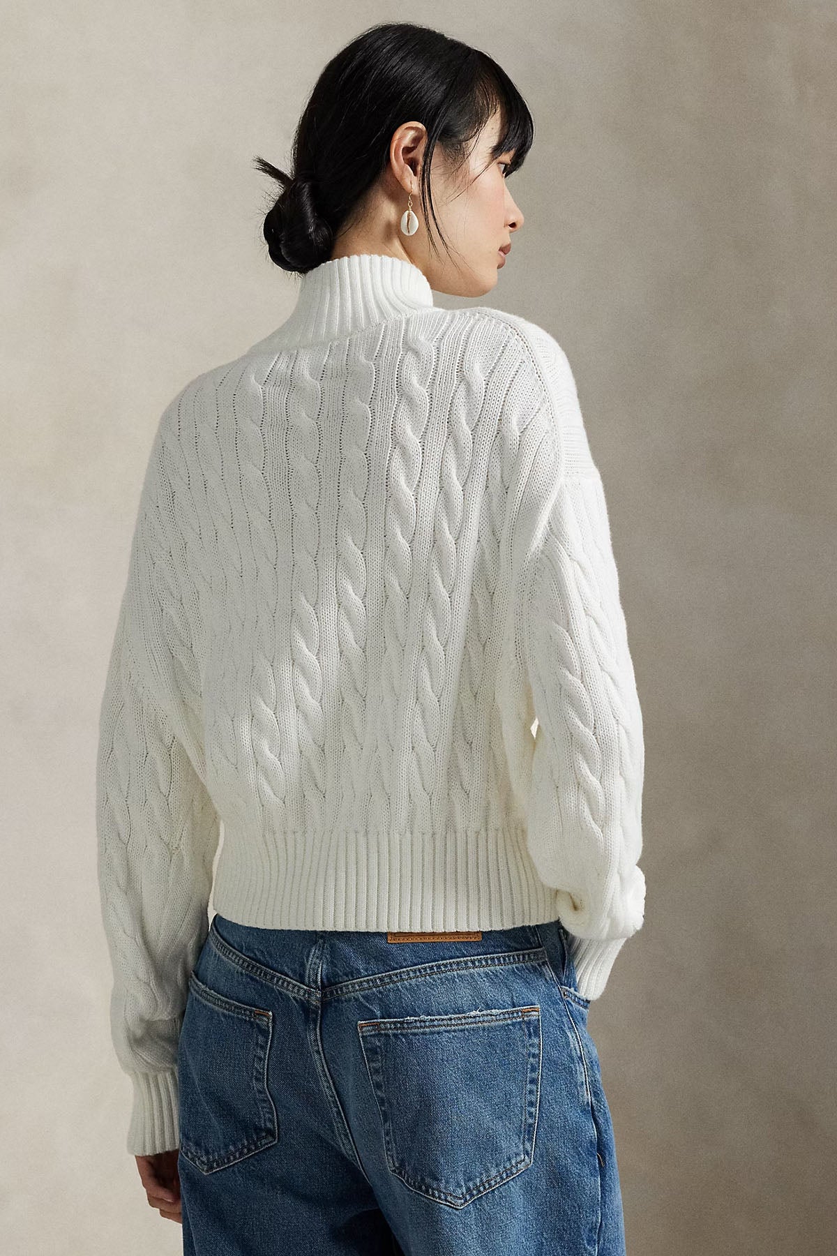 Polo Ralph Lauren Relaxed Fit Perkins Yaka Saç Örgü Triko