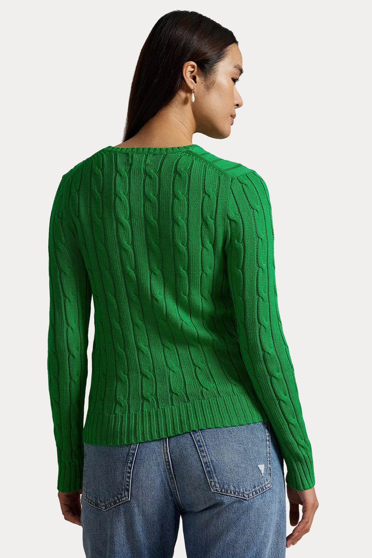 Polo Ralph Lauren Slim Fit Yuvarlak Yaka Saç Örgü Triko