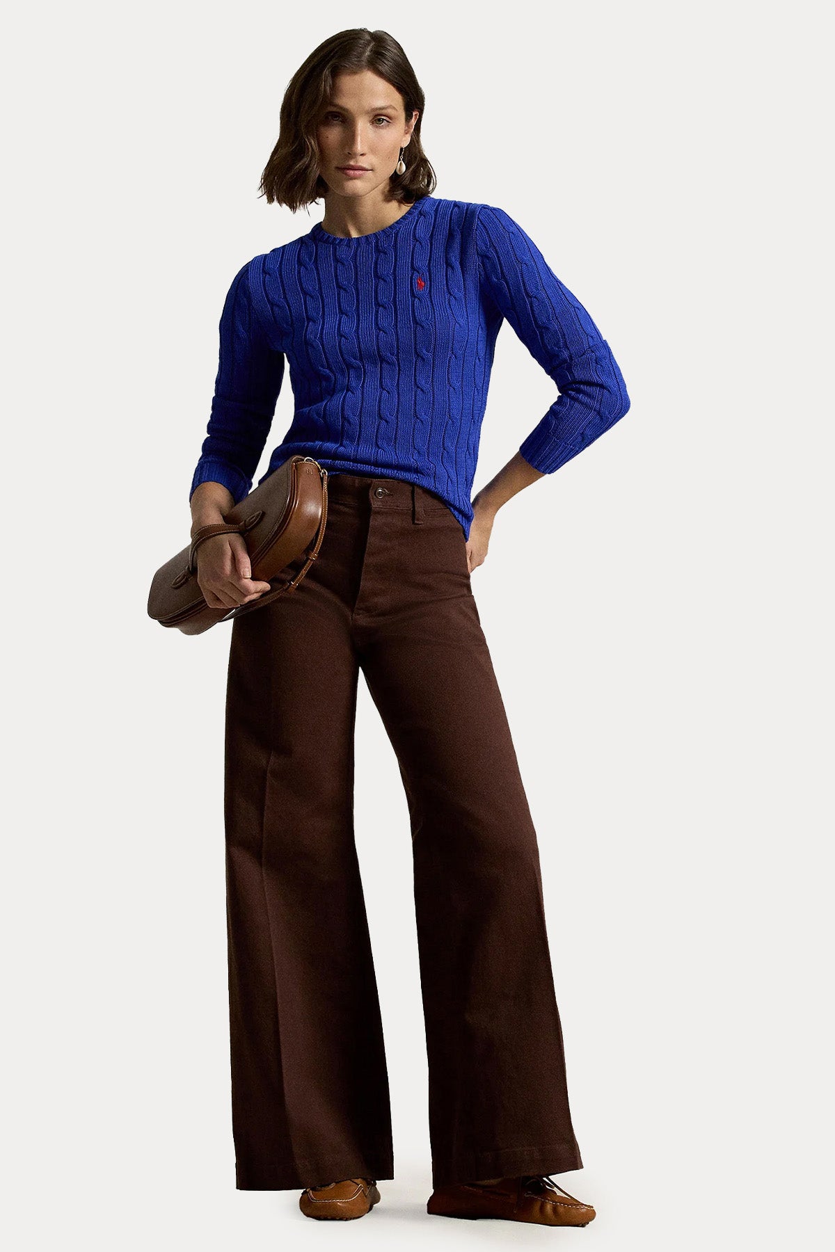 Polo Ralph Lauren Slim Fit Yuvarlak Yaka Saç Örgü Triko