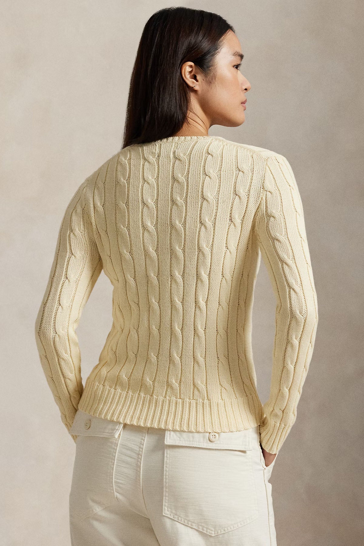 Polo Ralph Lauren Slim Fit Yuvarlak Yaka Saç Örgü Triko