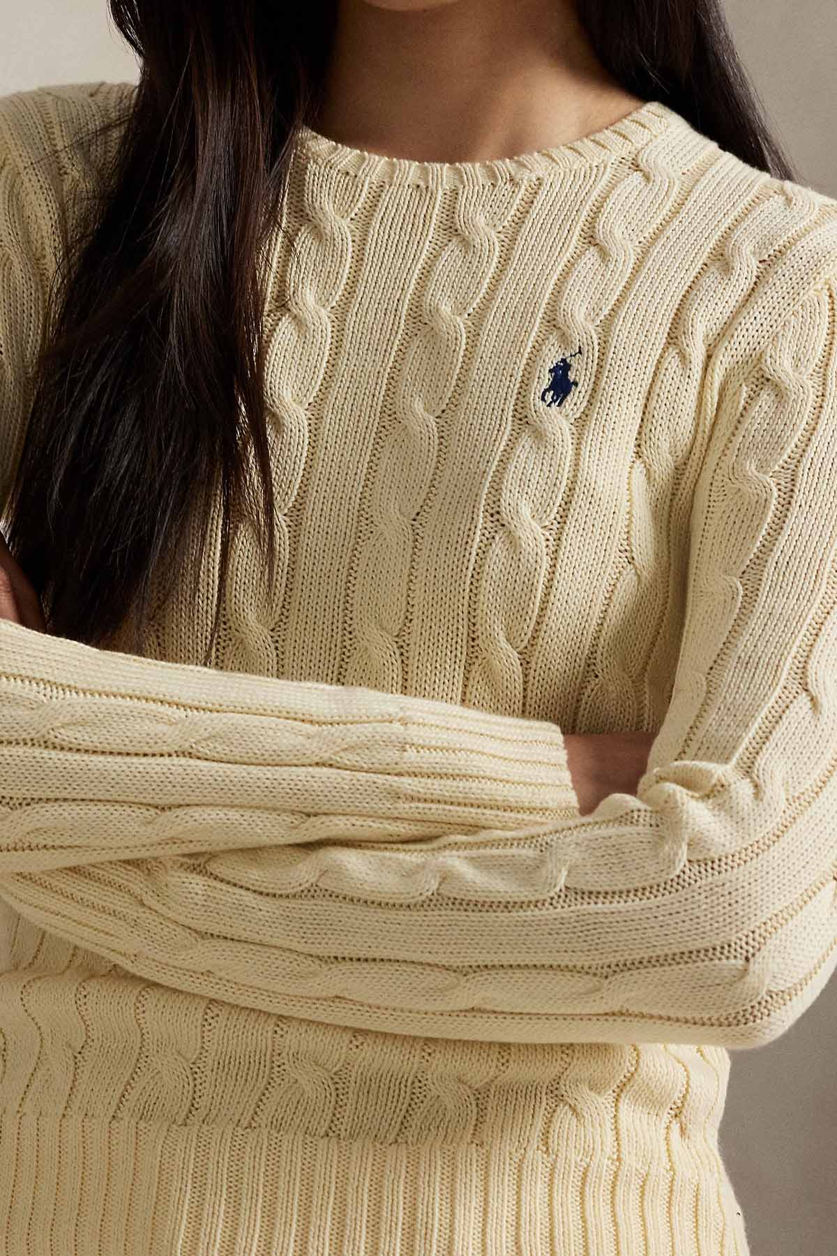 Polo Ralph Lauren Slim Fit Yuvarlak Yaka Saç Örgü Triko