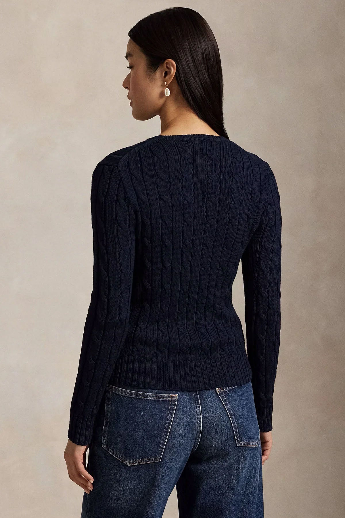 Polo Ralph Lauren Slim Fit Yuvarlak Yaka Saç Örgü Triko