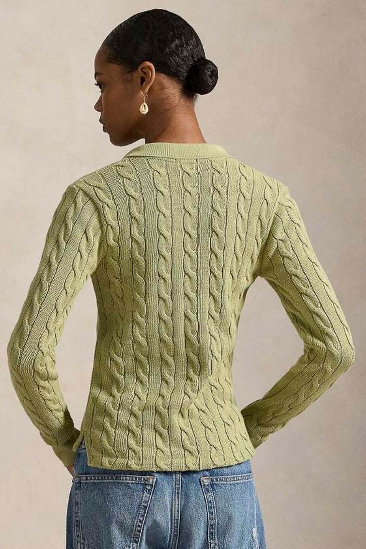 Polo Ralph Lauren Regular Fit Polo Yaka Saç Örgü Triko