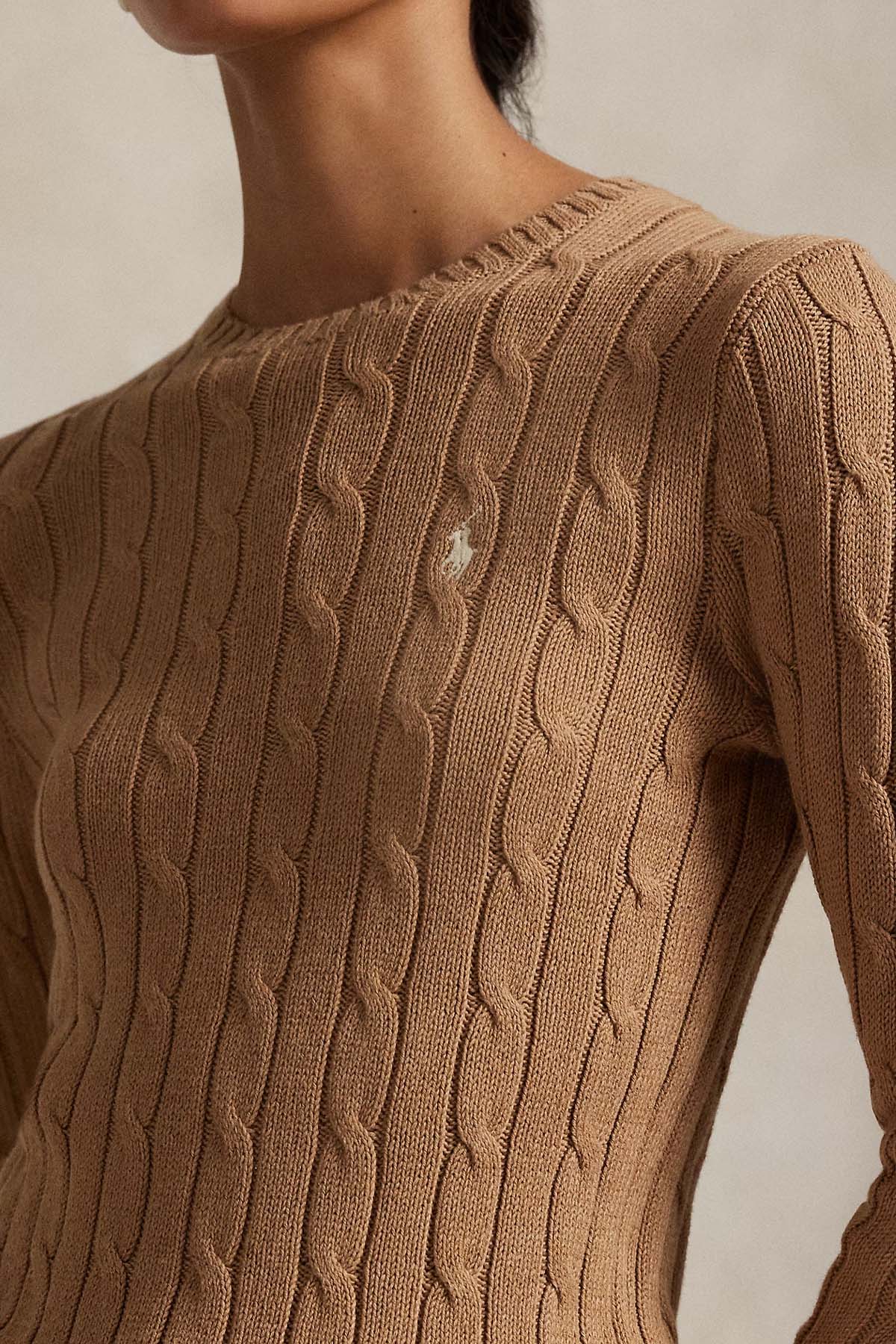 Polo Ralph Lauren Slim Fit Yuvarlak Yaka Saç Örgü Triko-Triko-Libas