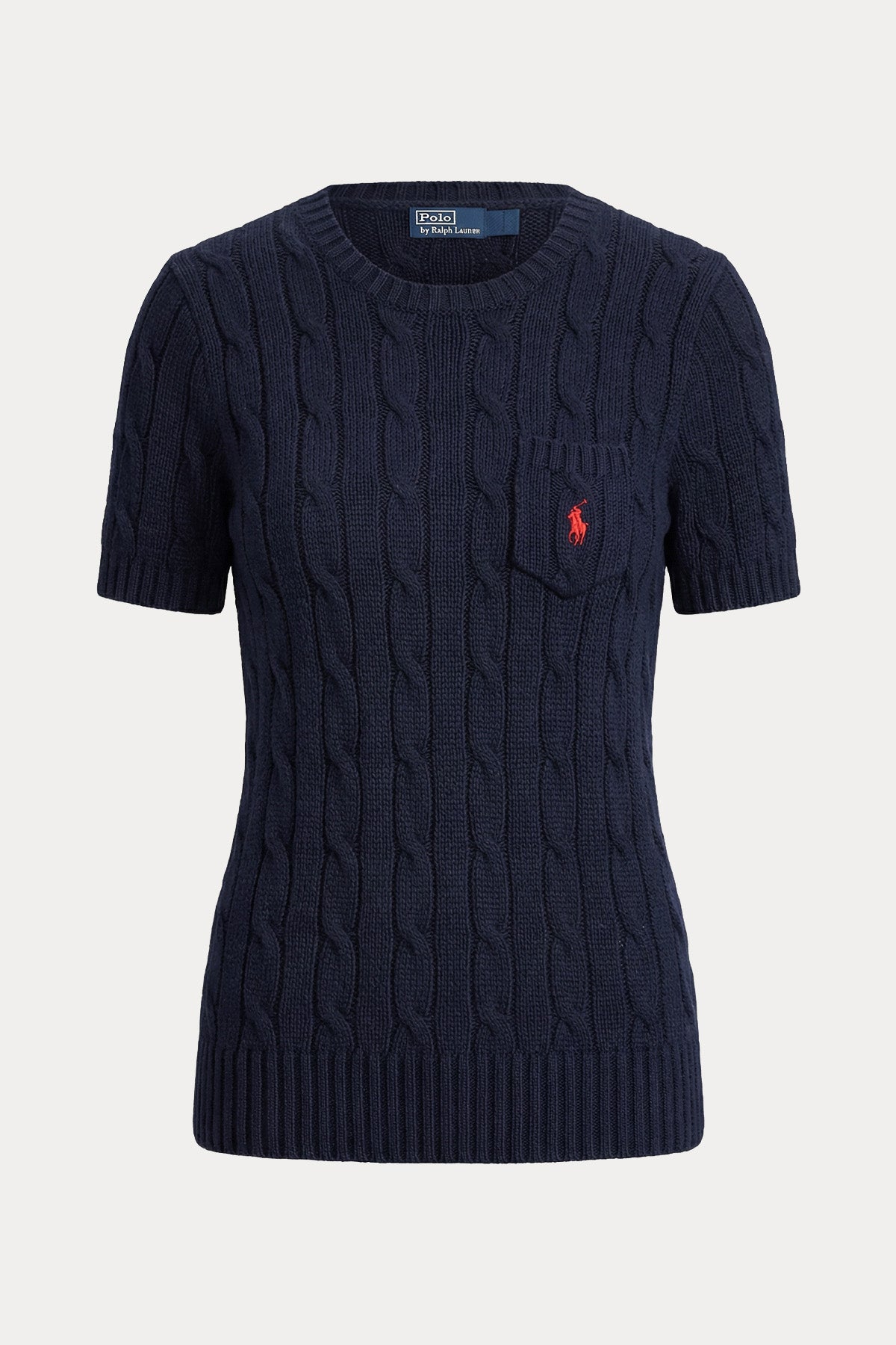 Polo Ralph Lauren Slim Fit Cep Detaylı Saç Örgü Triko
