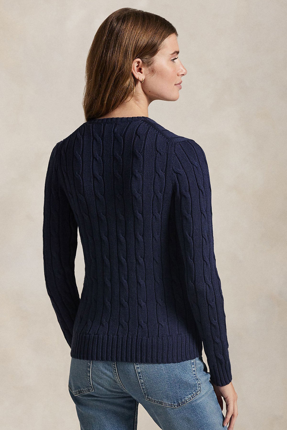 Polo Ralph Lauren Slim Fit V Yaka Saç Örgü Triko