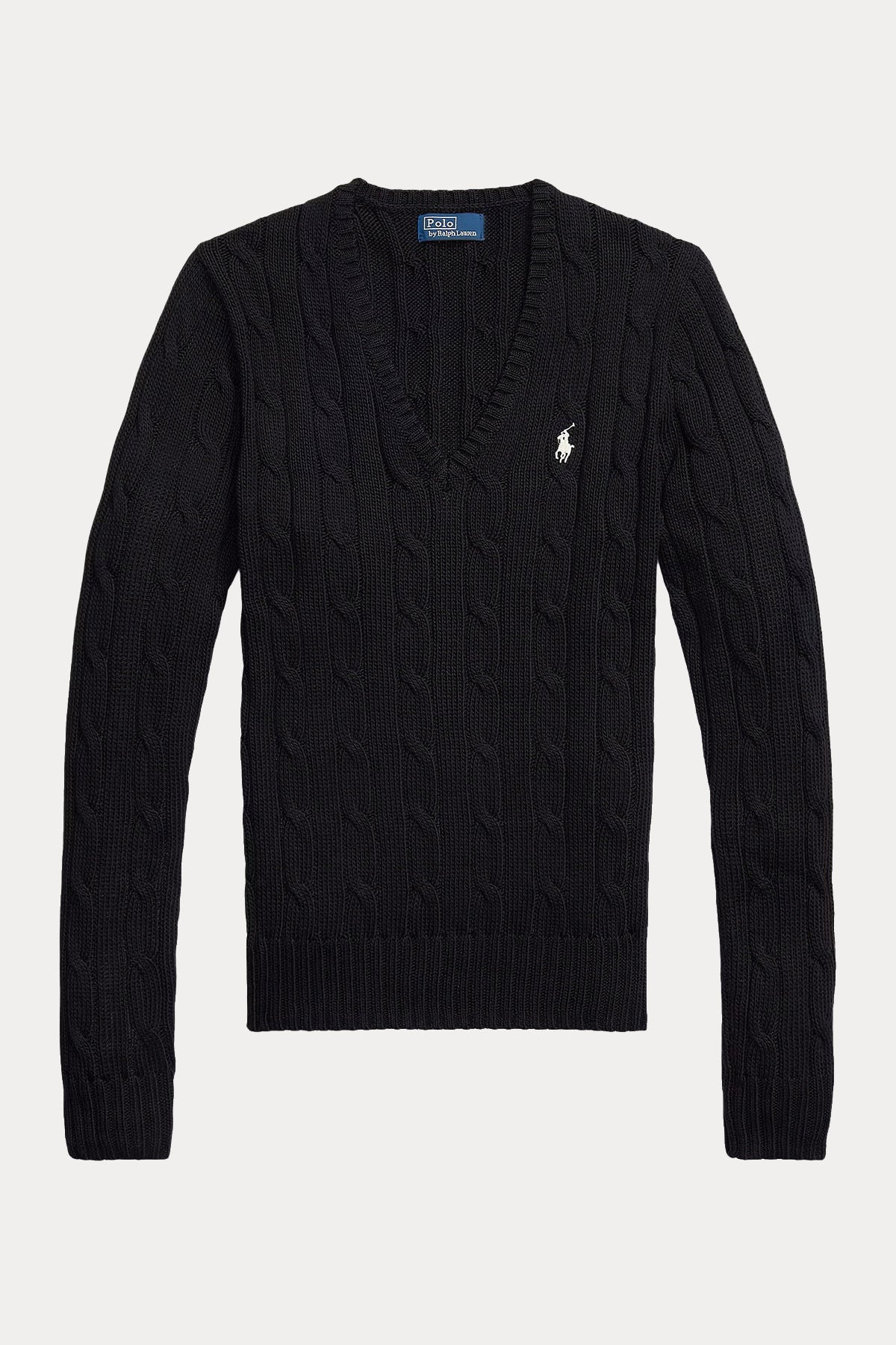 Polo Ralph Lauren Slim Fit V Yaka Saç Örgü Triko