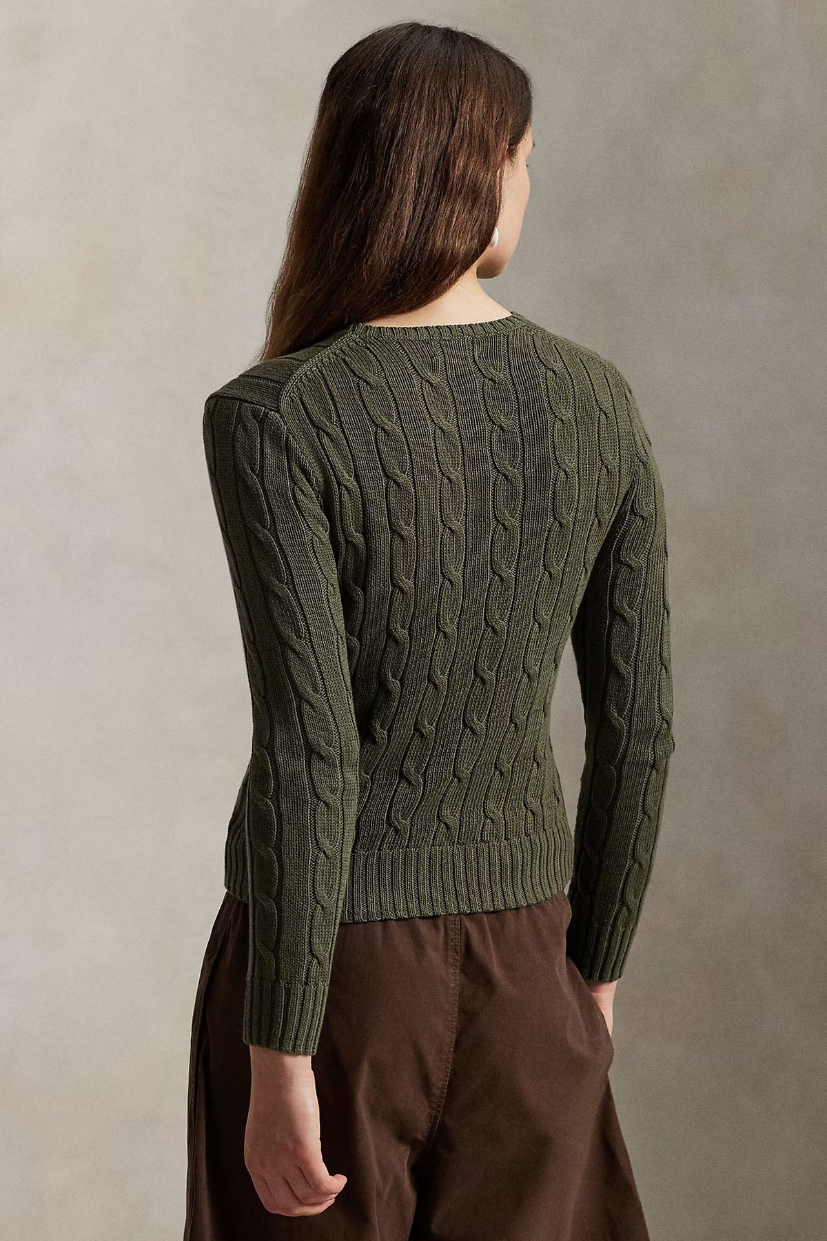 Polo Ralph Lauren Slim Fit Yuvarlak Yaka Saç Örgü Triko