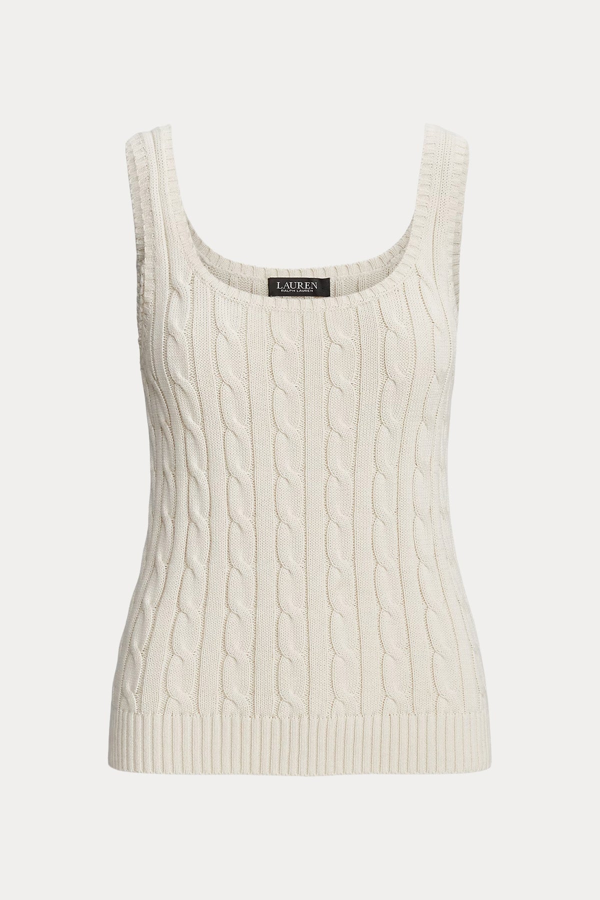 Polo Ralph Lauren Yuvarlak Yaka Saç Örgü Kolsuz Triko