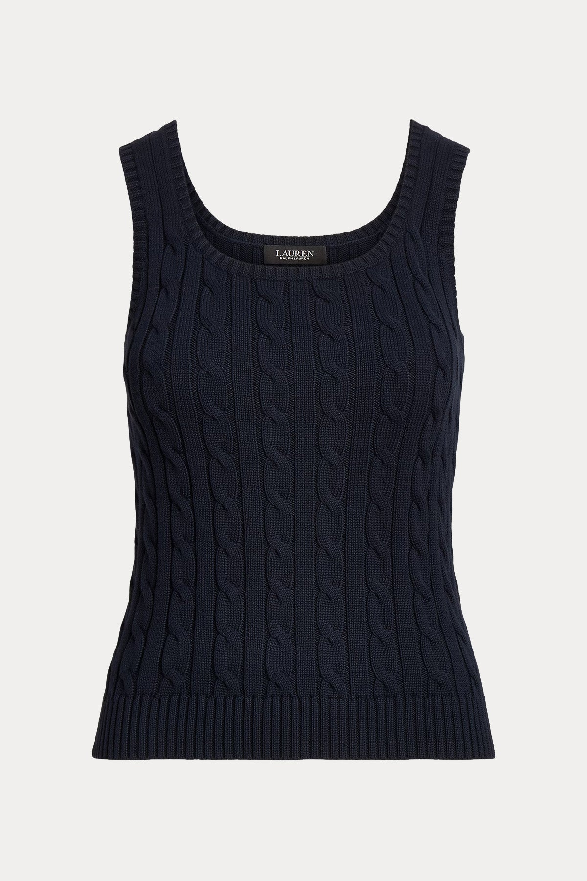 Polo Ralph Lauren Yuvarlak Yaka Saç Örgü Kolsuz Triko