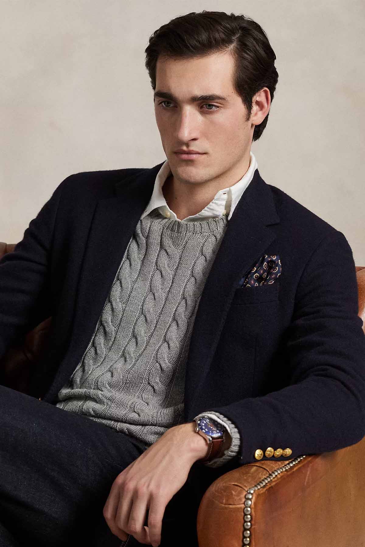 Polo Ralph Lauren Yuvarlak Yaka Saç Örgü Triko