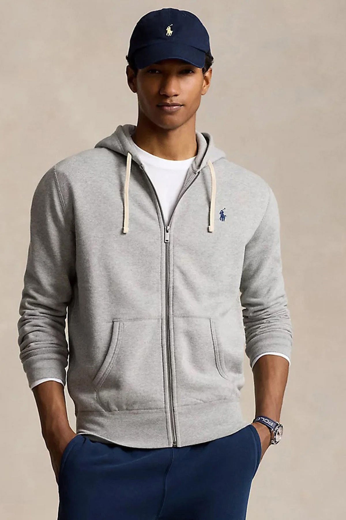 Polo Ralph Lauren Fermuarlı Kapüşonlu Şardonlu Sweatshirt Ceket