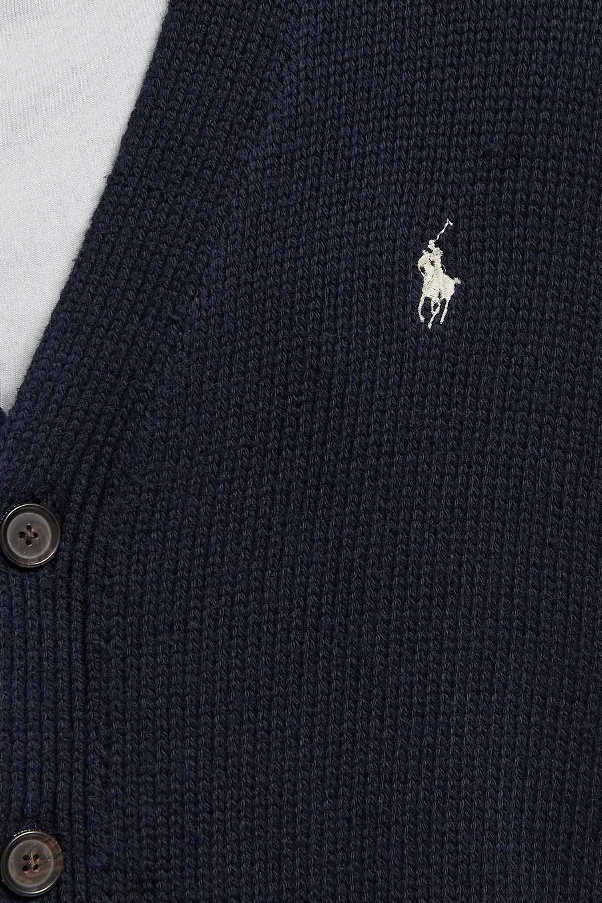 Polo Ralph Lauren Regular Fit V Yaka Örgü Triko Ceket